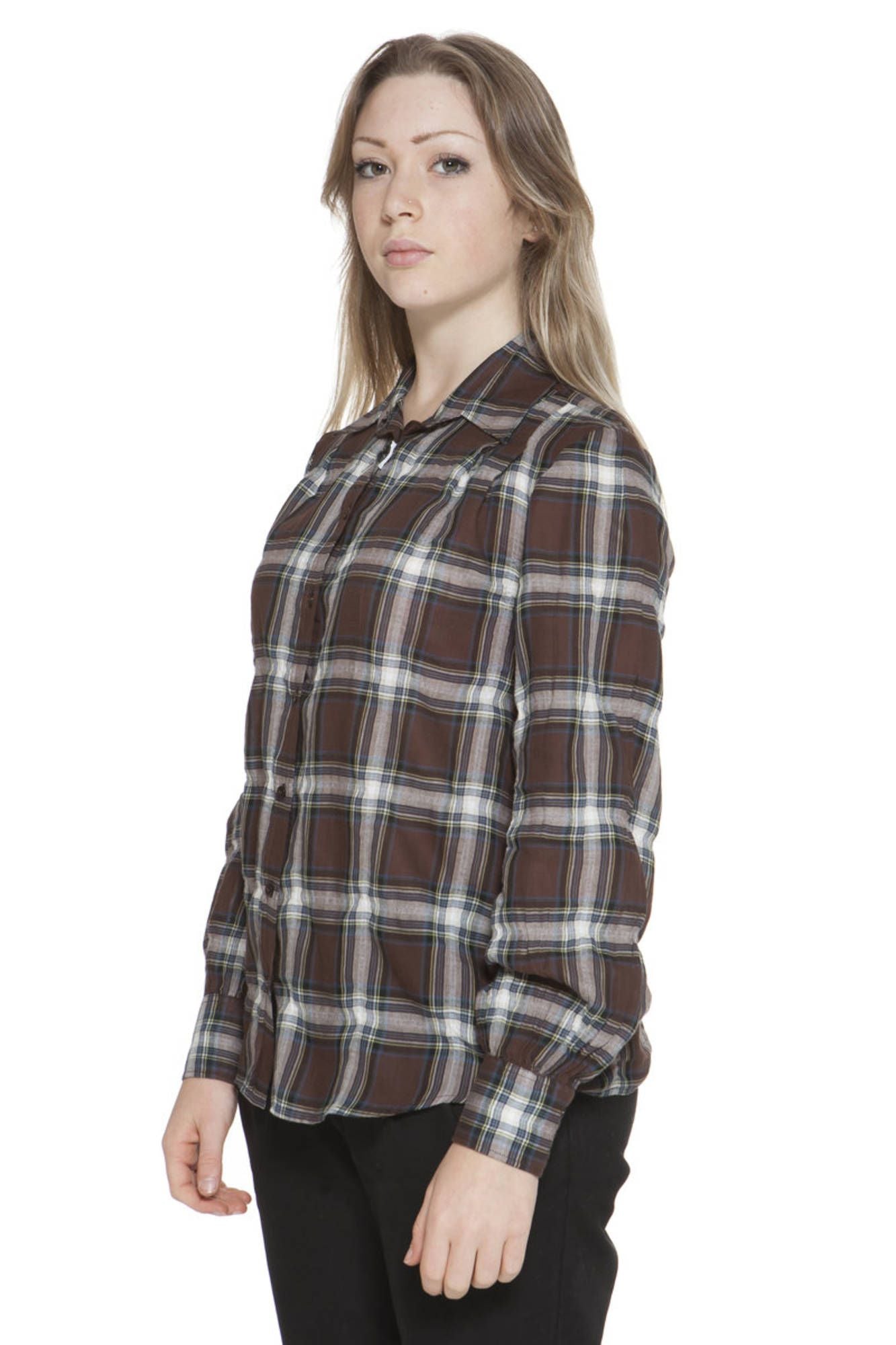 GANT WOMEN'S LONG SLEEVE SHIRT BROWN