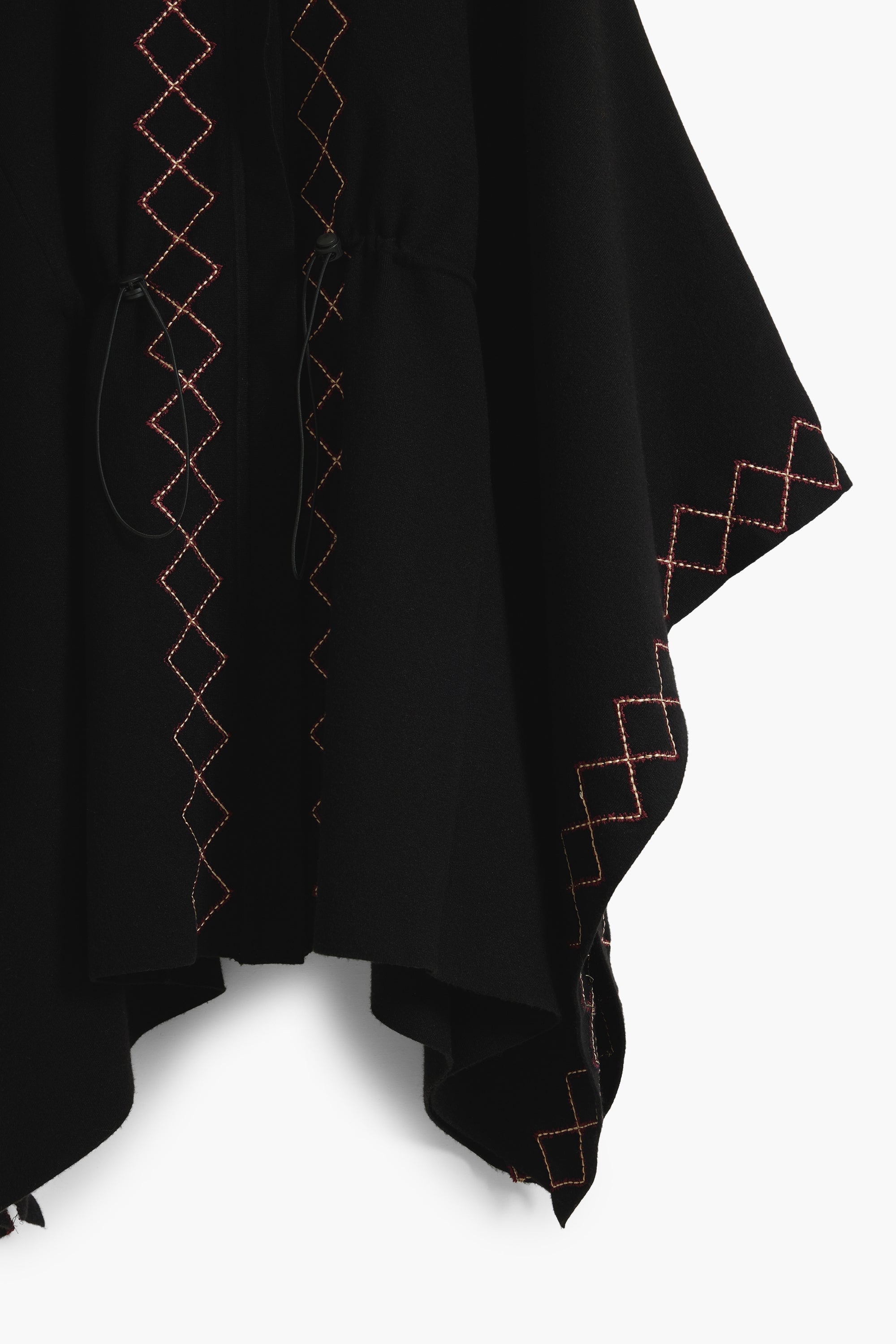 DESIGUAL WOMEN'S BLACK PONCHO