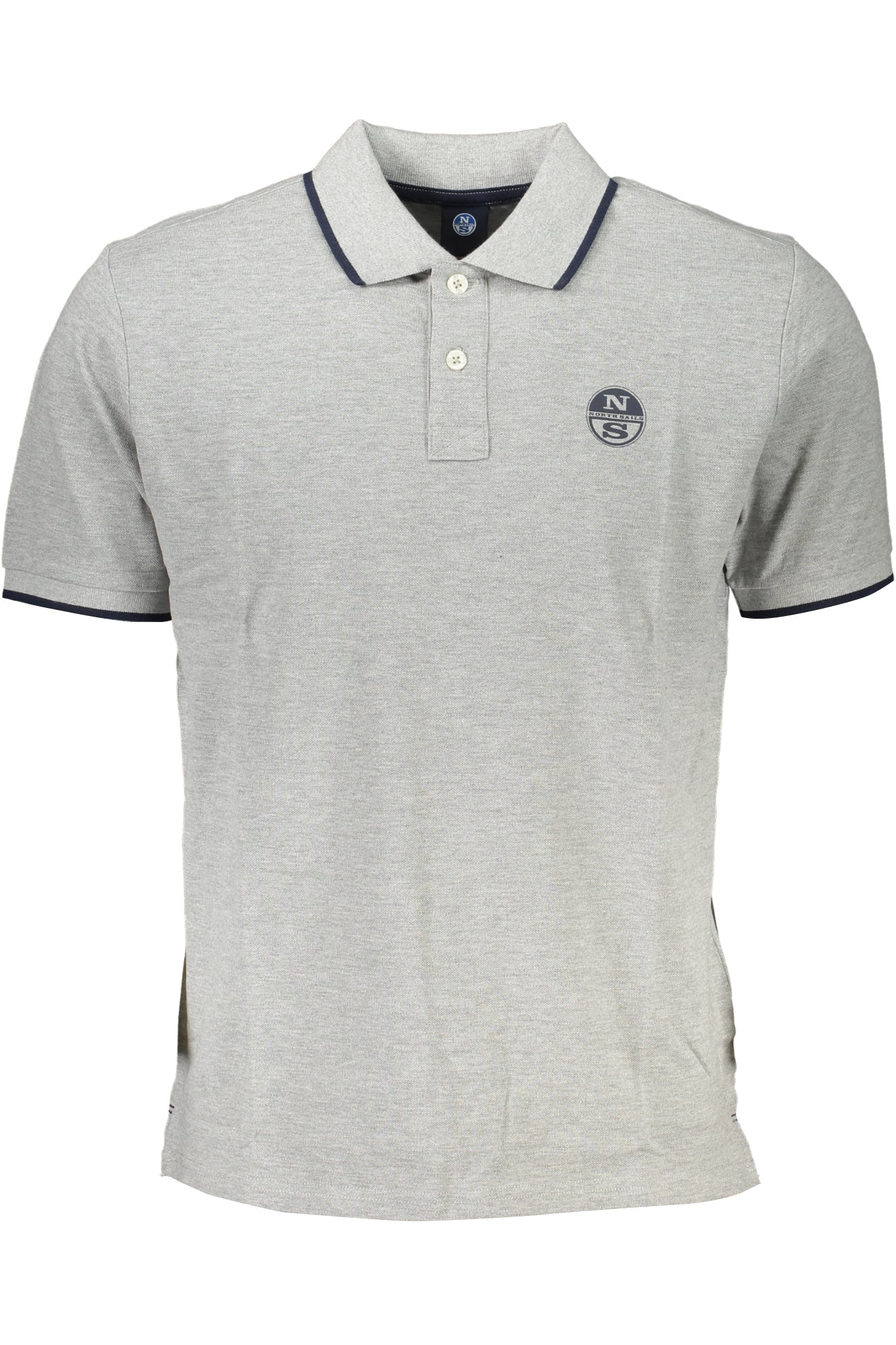 NORTH SAILS MEN'S GRAY SHORT SLEEVED POLO SHIRT