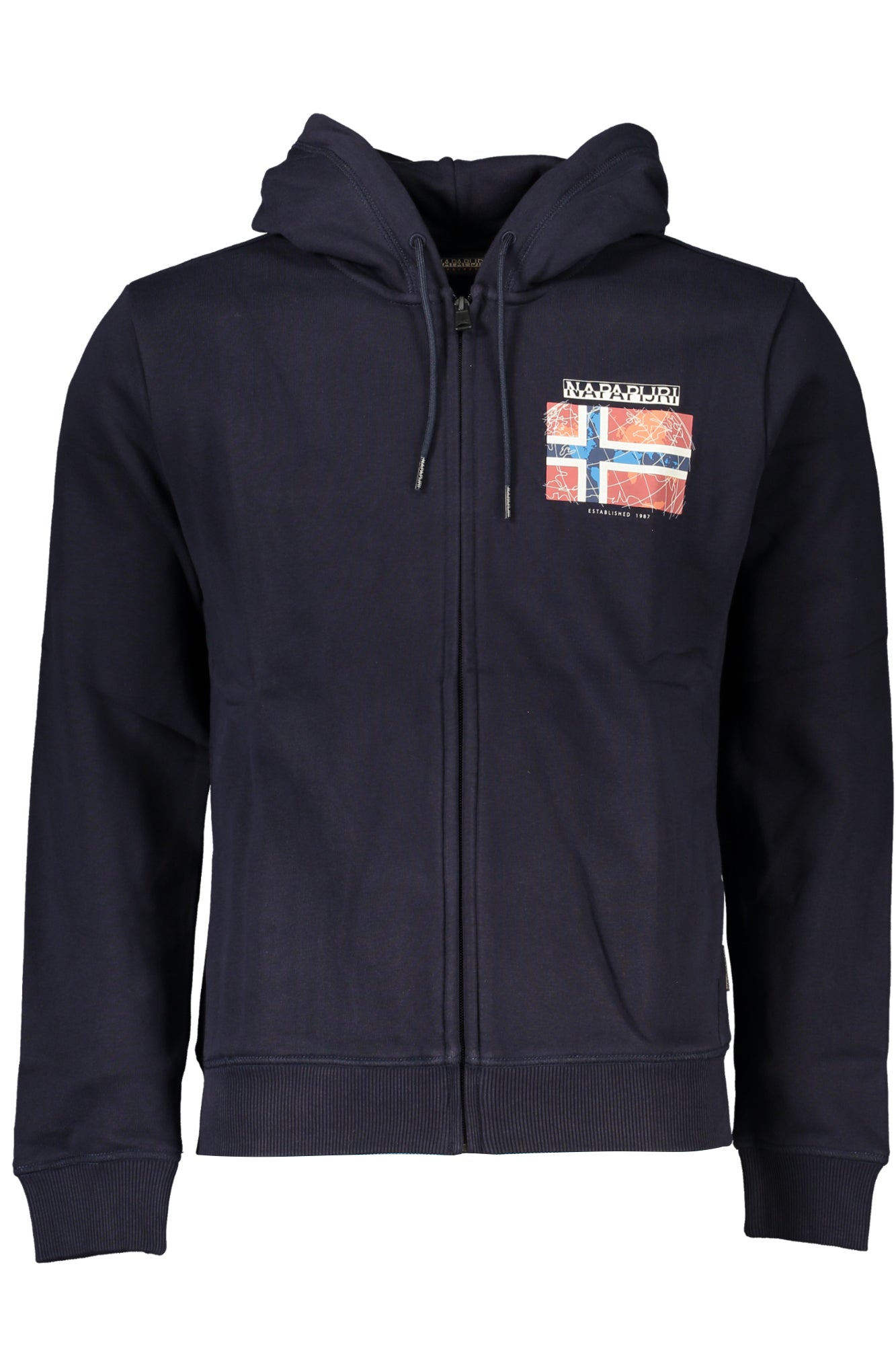 NAPAPIJRI MEN'S BLUE ZIP SWEATSHIRT