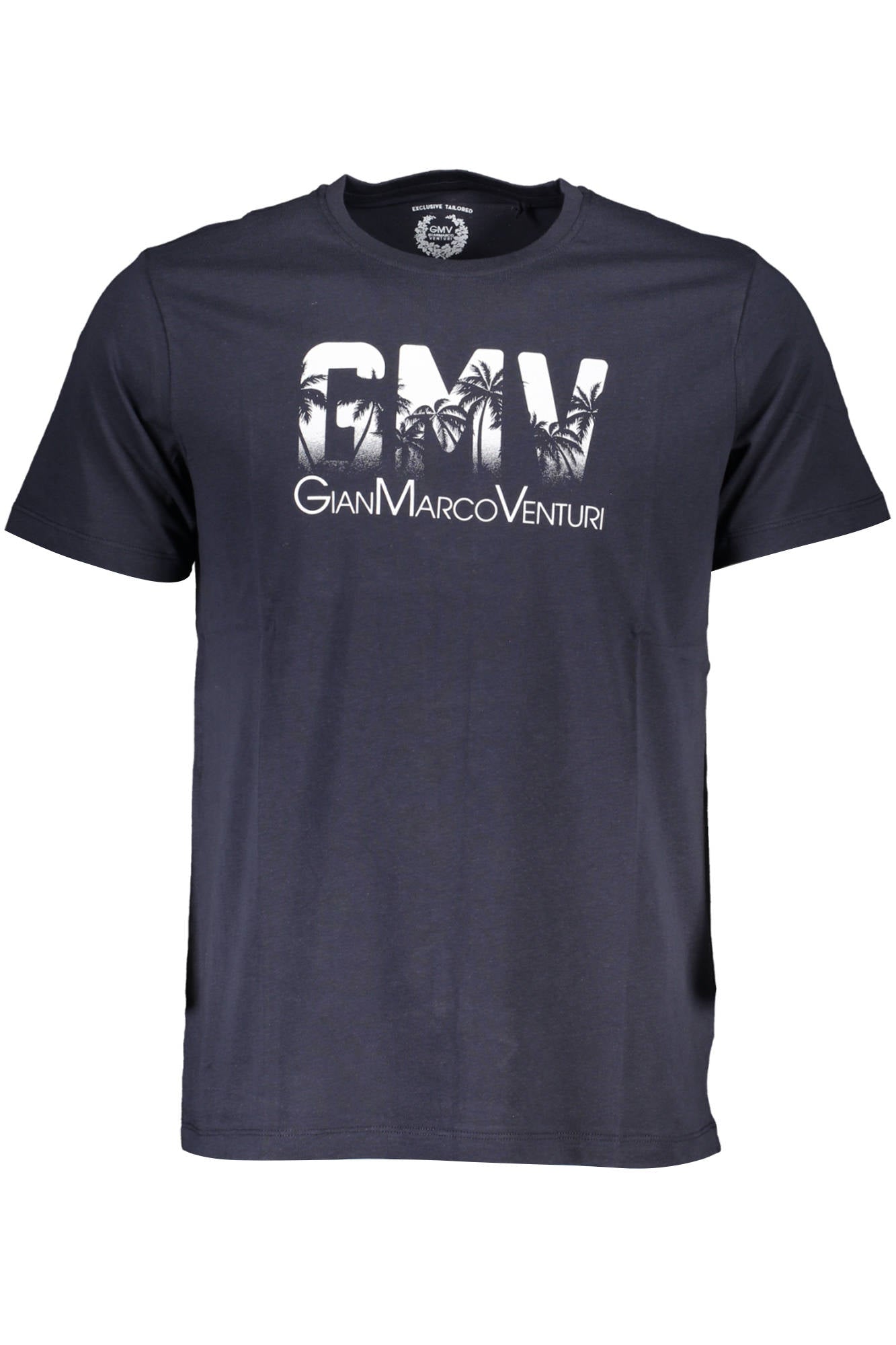 GIAN MARCO VENTURI MEN'S SHORT SLEEVE T-SHIRT BLUE
