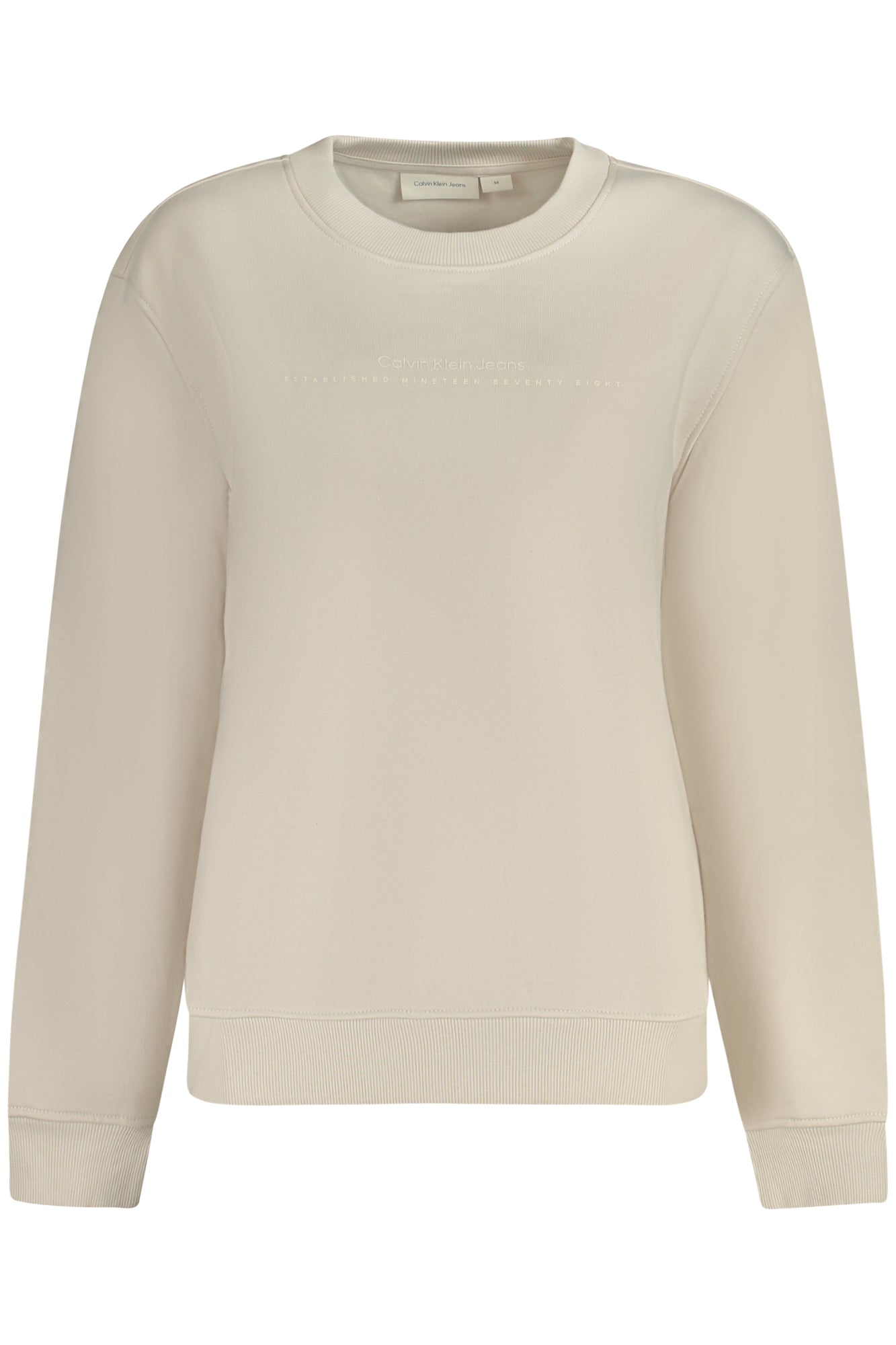 CALVIN KLEIN WOMEN'S ZIPLESS SWEATSHIRT BEIGE