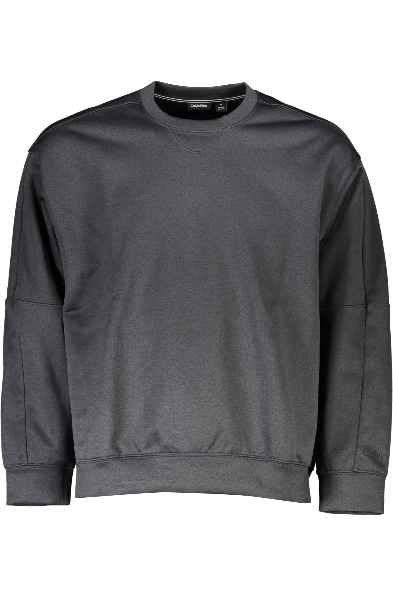 CALVIN KLEIN MEN'S BLACK ZIPLESS SWEATSHIRT