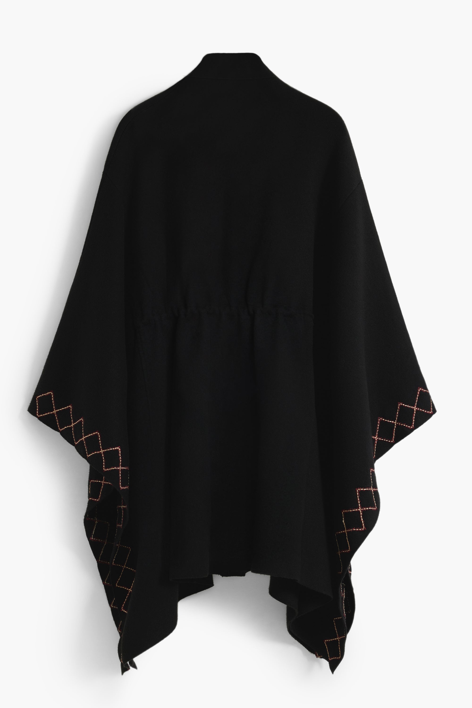 DESIGUAL WOMEN'S BLACK PONCHO