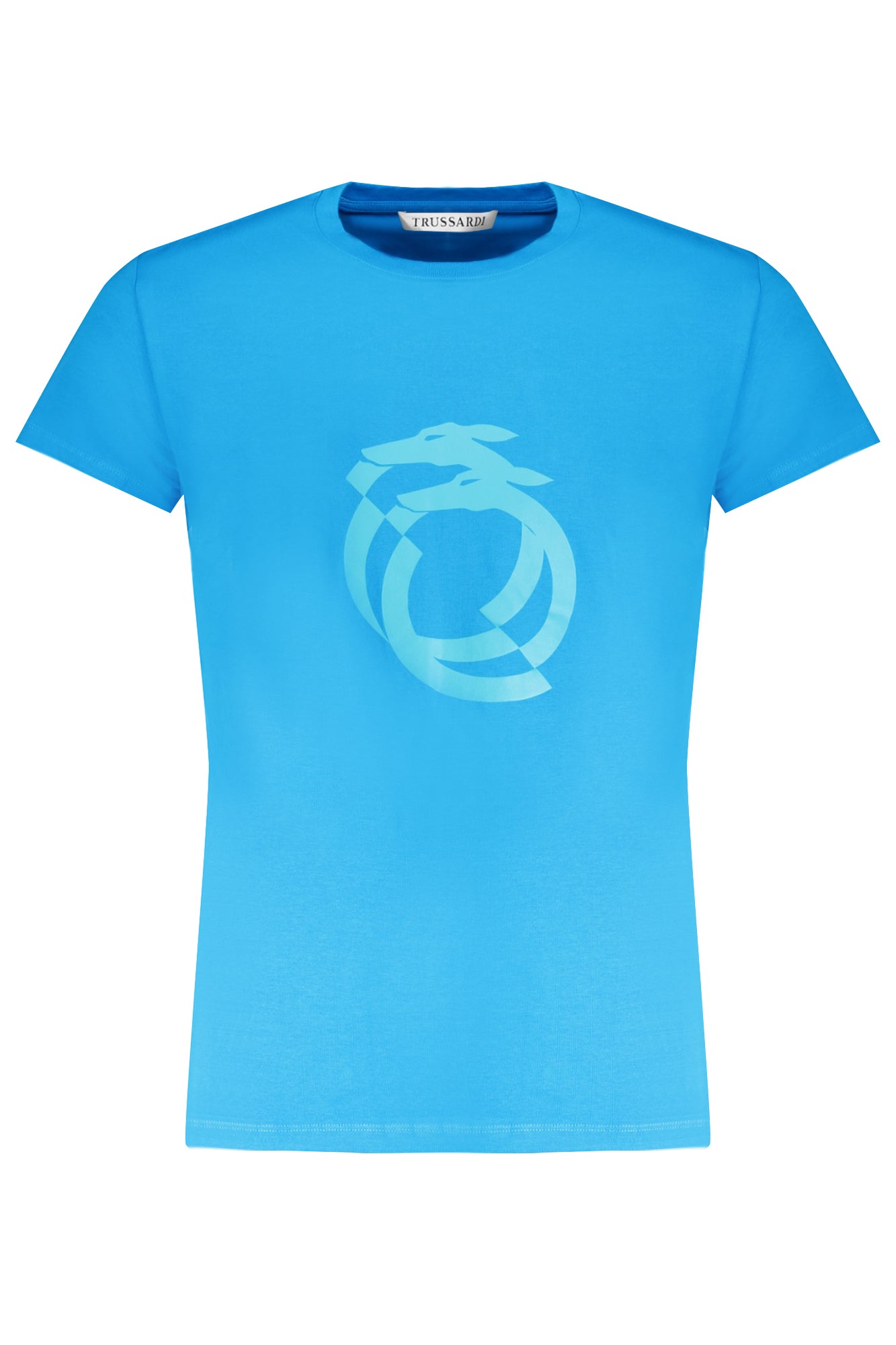 TRUSSARDI MEN'S SHORT SLEEVE T-SHIRT BLUE