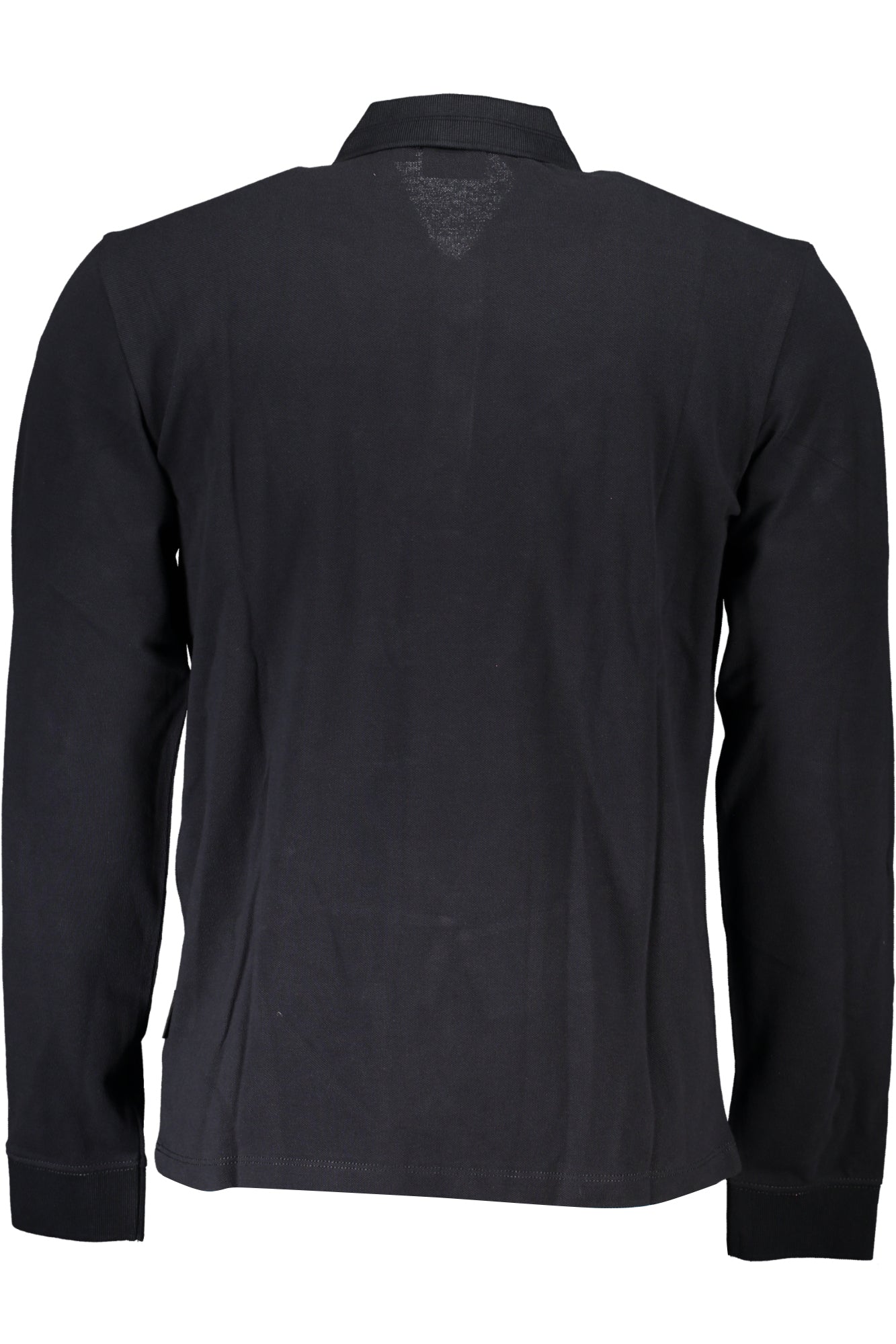 NAPAPIJRI MEN'S BLACK LONG SLEEVED POLO SHIRT