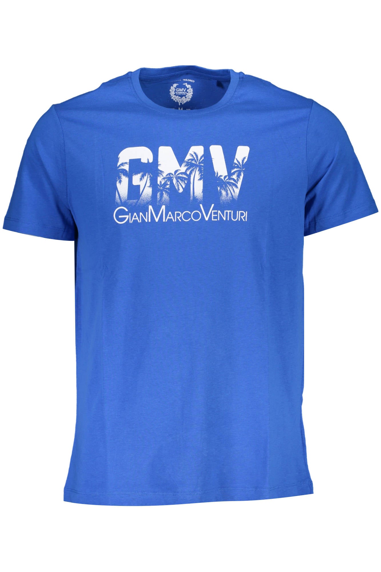 GIAN MARCO VENTURI MEN'S SHORT SLEEVE T-SHIRT BLUE