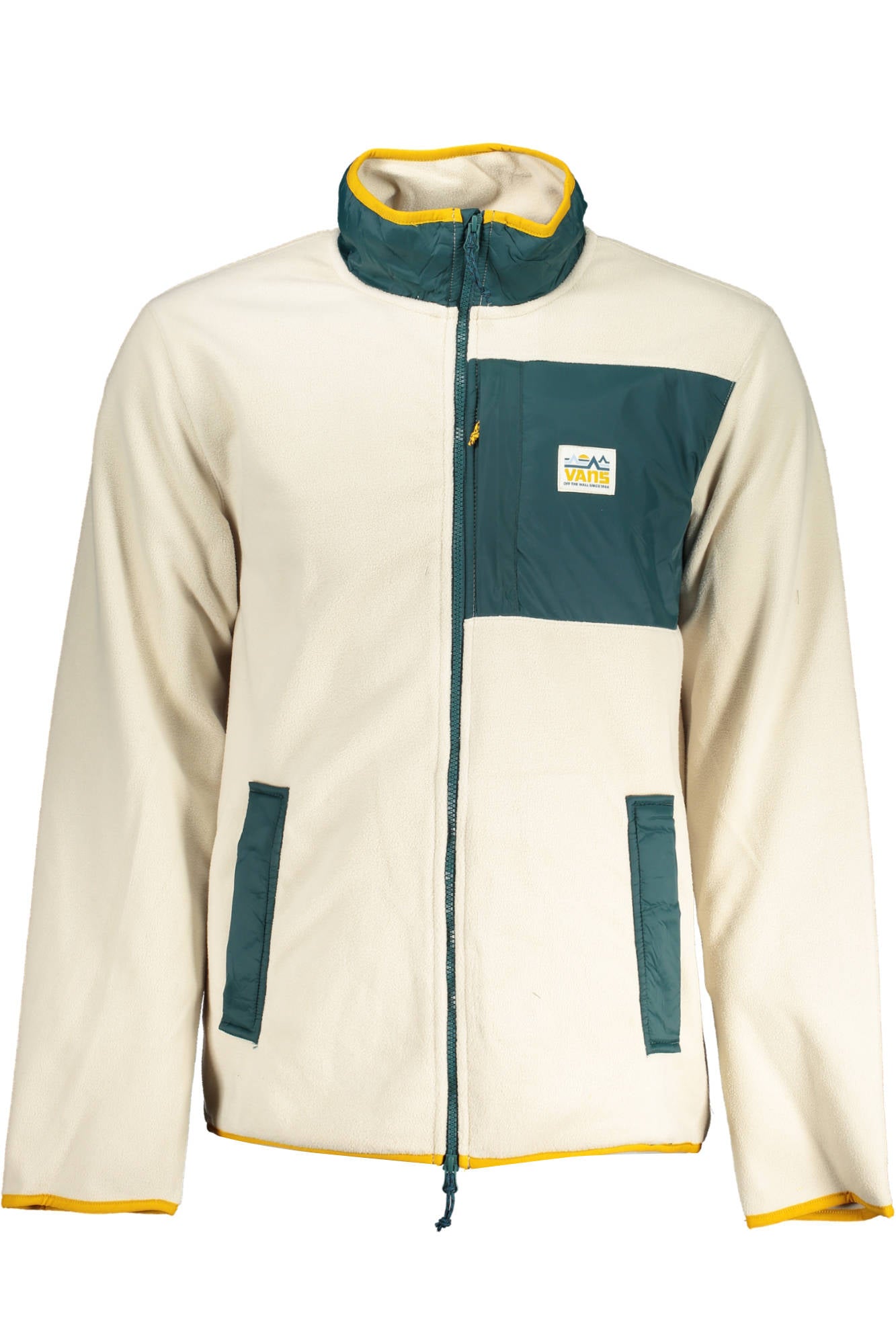 VANS MEN'S BEIGE ZIPPED SWEATSHIRT