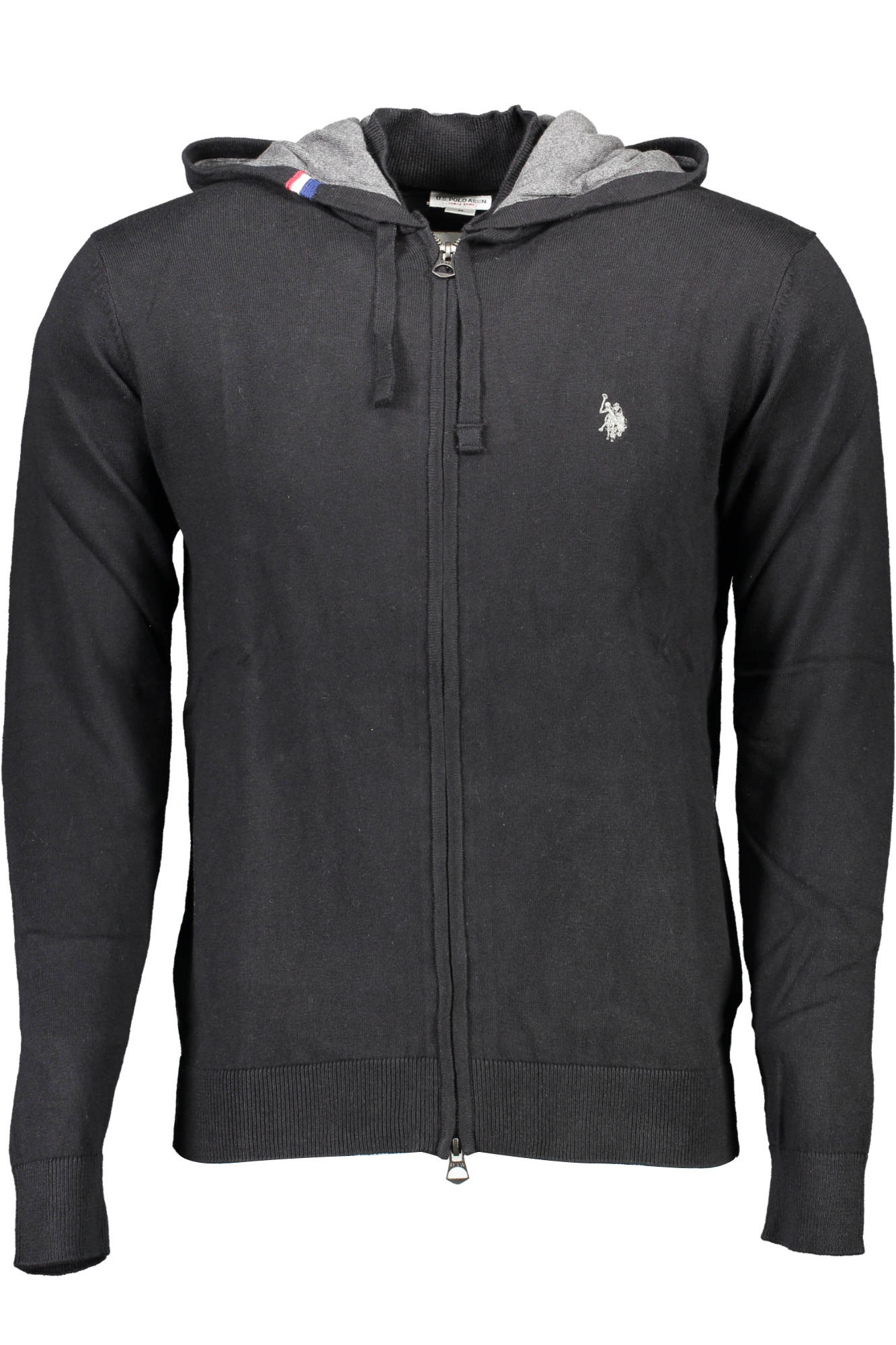 US POLO CARDIGAN MEN BLACK