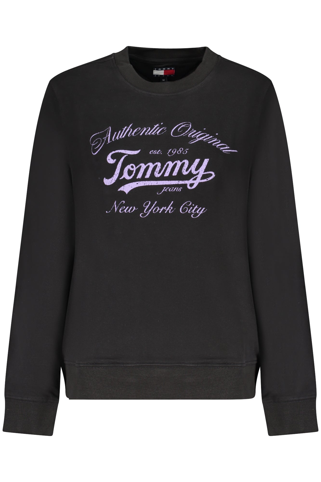 TOMMY HILFIGER WOMEN'S BLACK ZIP-UP SWEATSHIRT