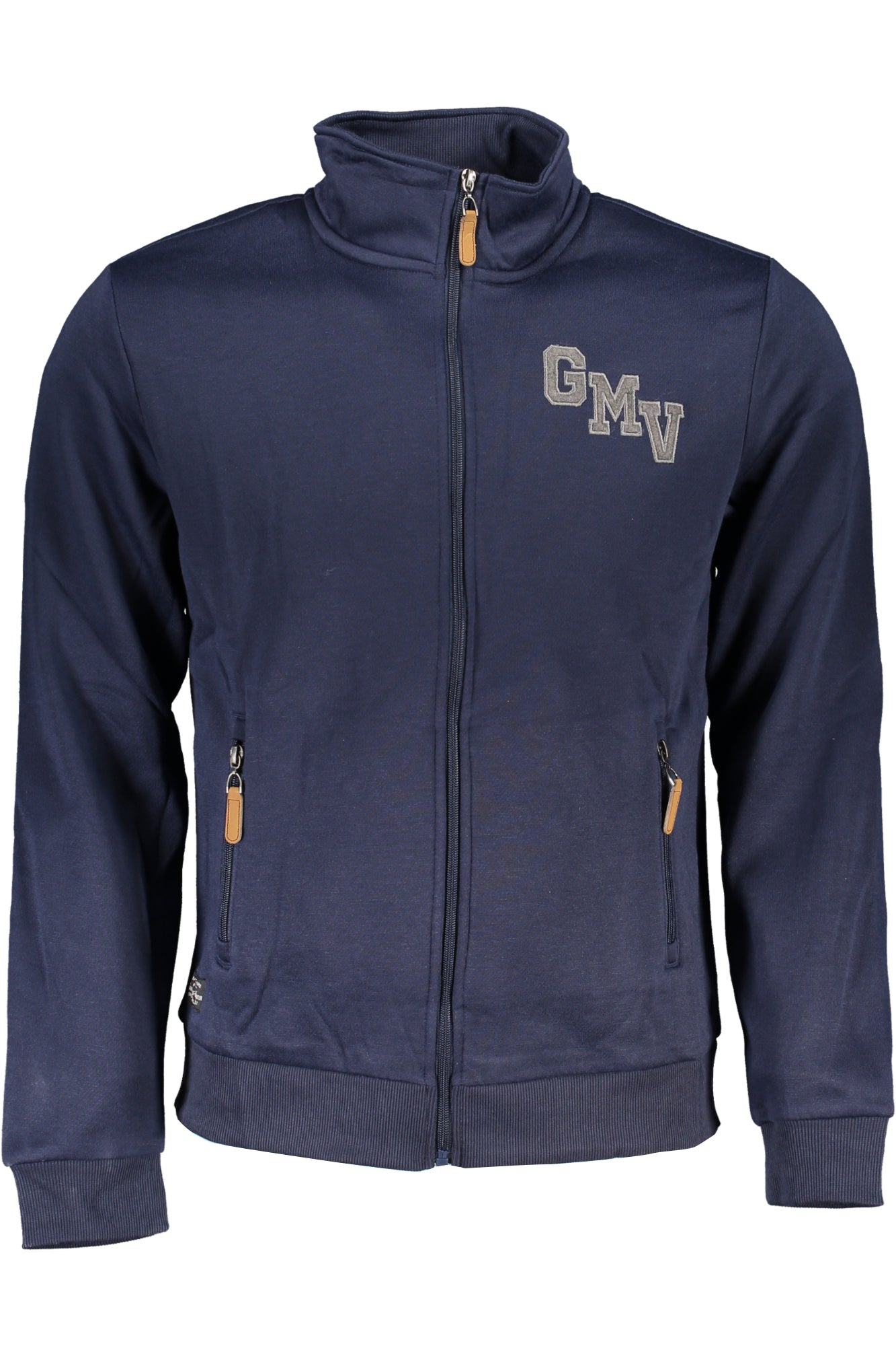 GIAN MARCO VENTURI MEN'S BLUE ZIP SWEATSHIRT