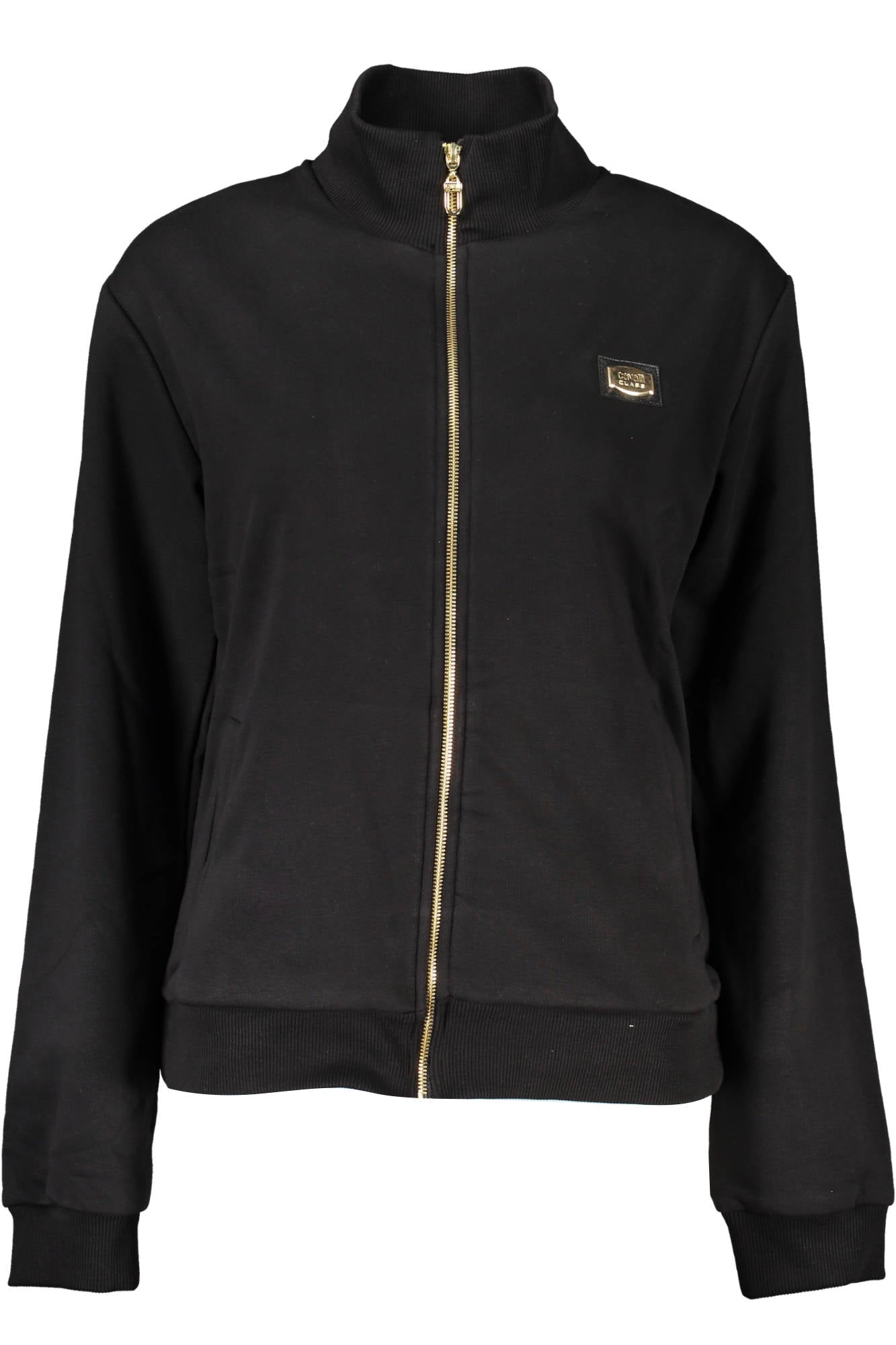 CAVALLI CLASS WOMEN'S ZIP-UP SWEATSHIRT BLACK