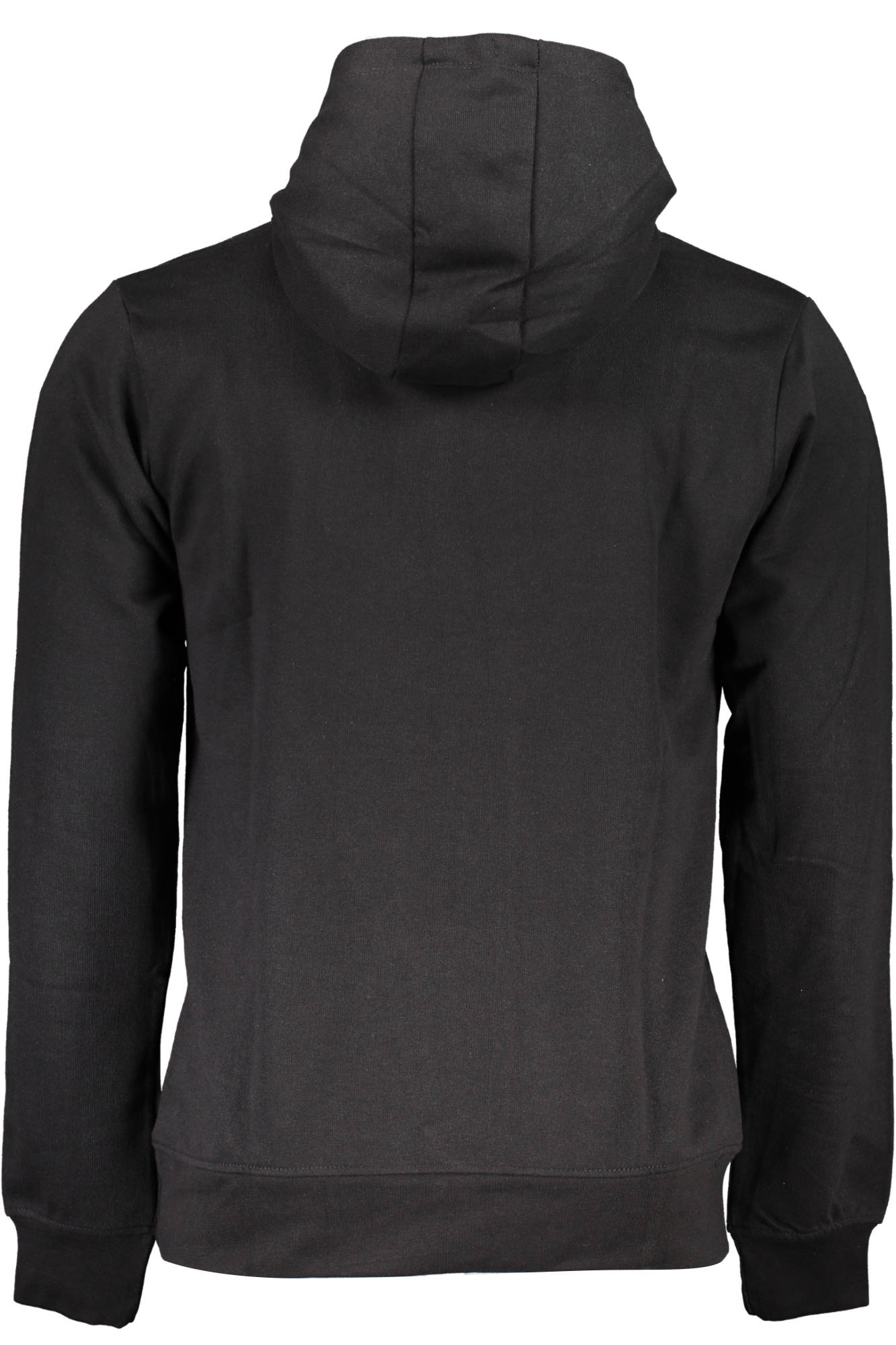 GIAN MARCO VENTURI MEN'S BLACK ZIP-LESS SWEATSHIRT