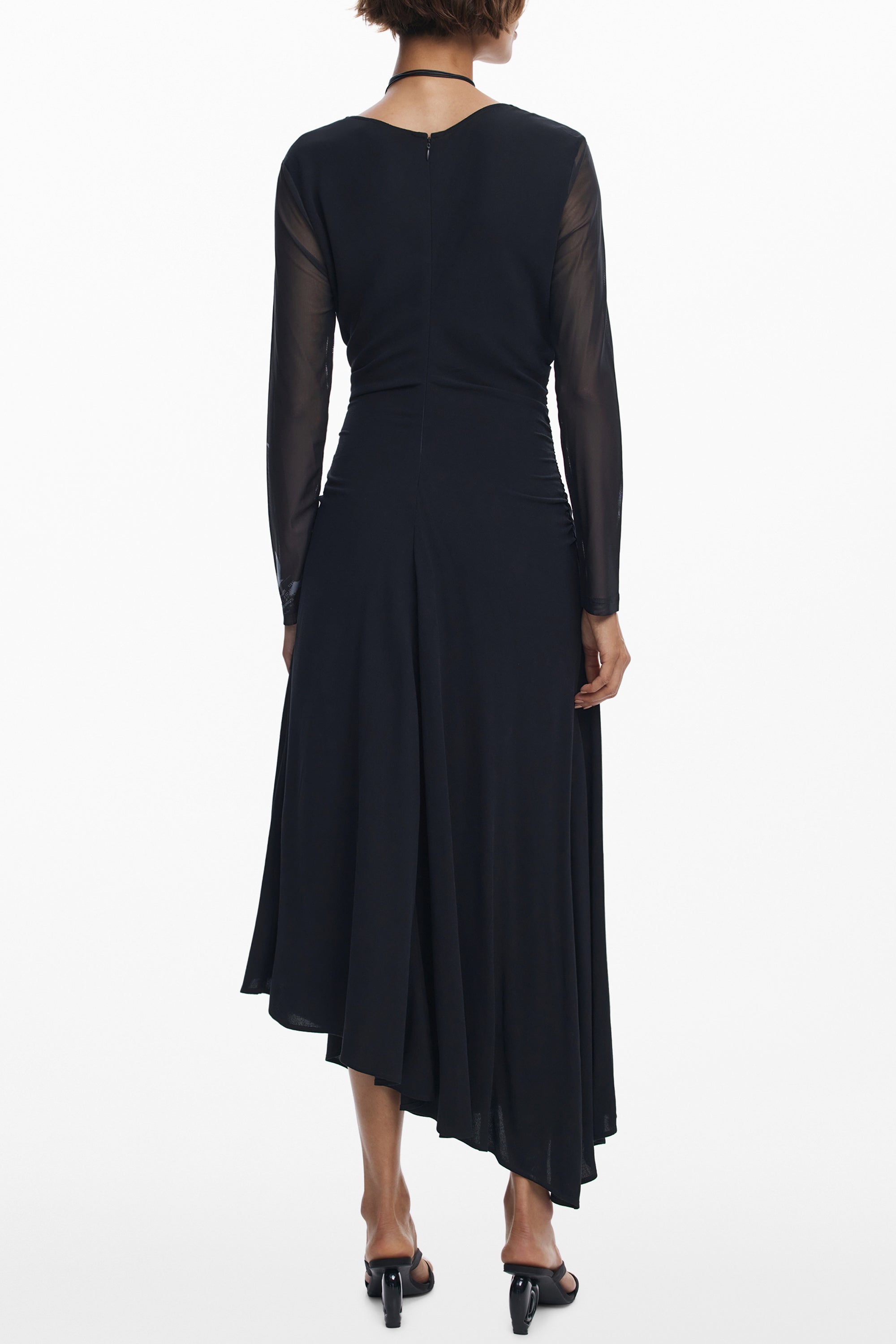 DESIGUAL WOMEN'S LONG BLACK DRESS