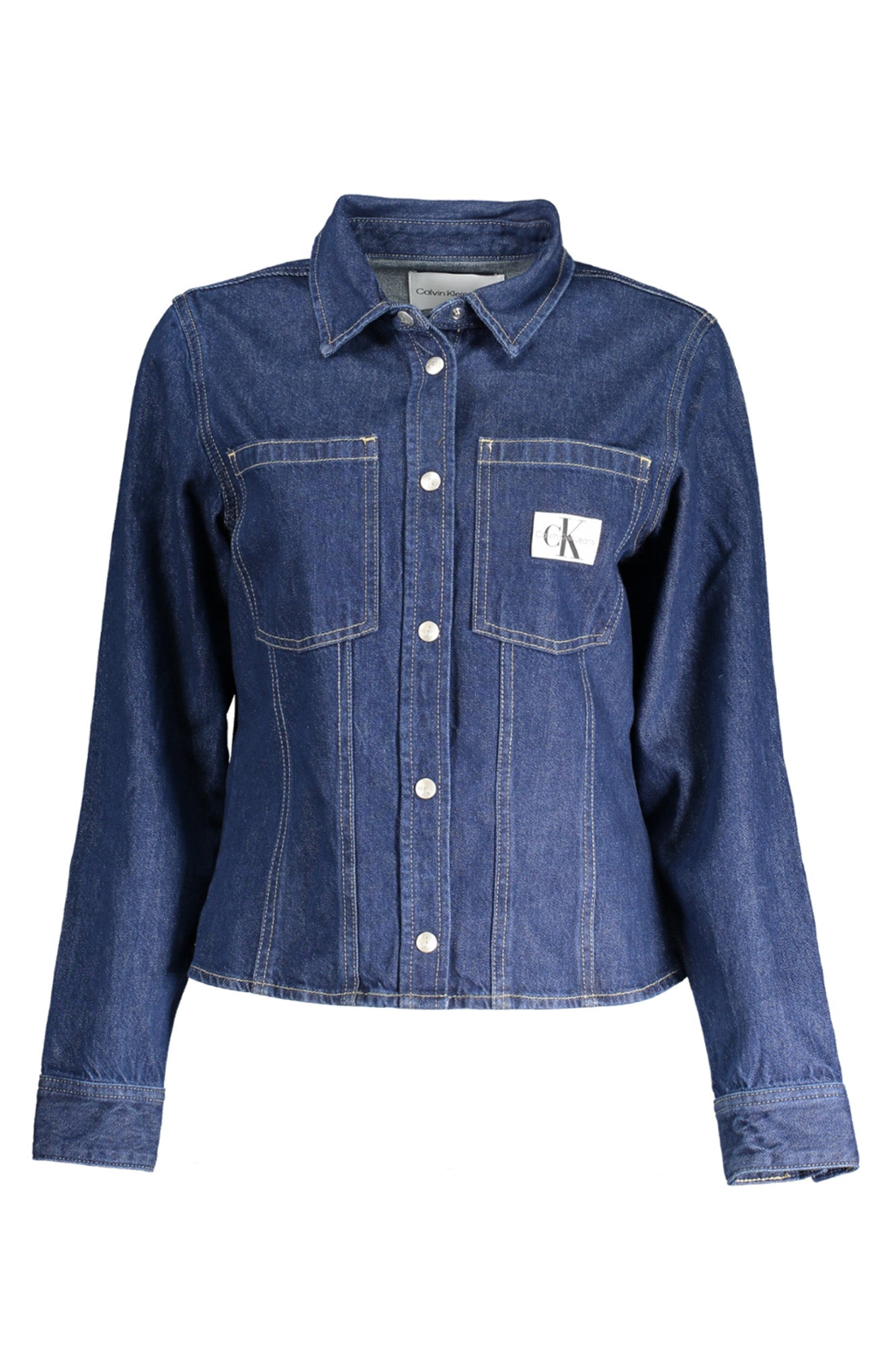 CALVIN KLEIN WOMEN'S LONG SLEEVE SHIRT BLUE