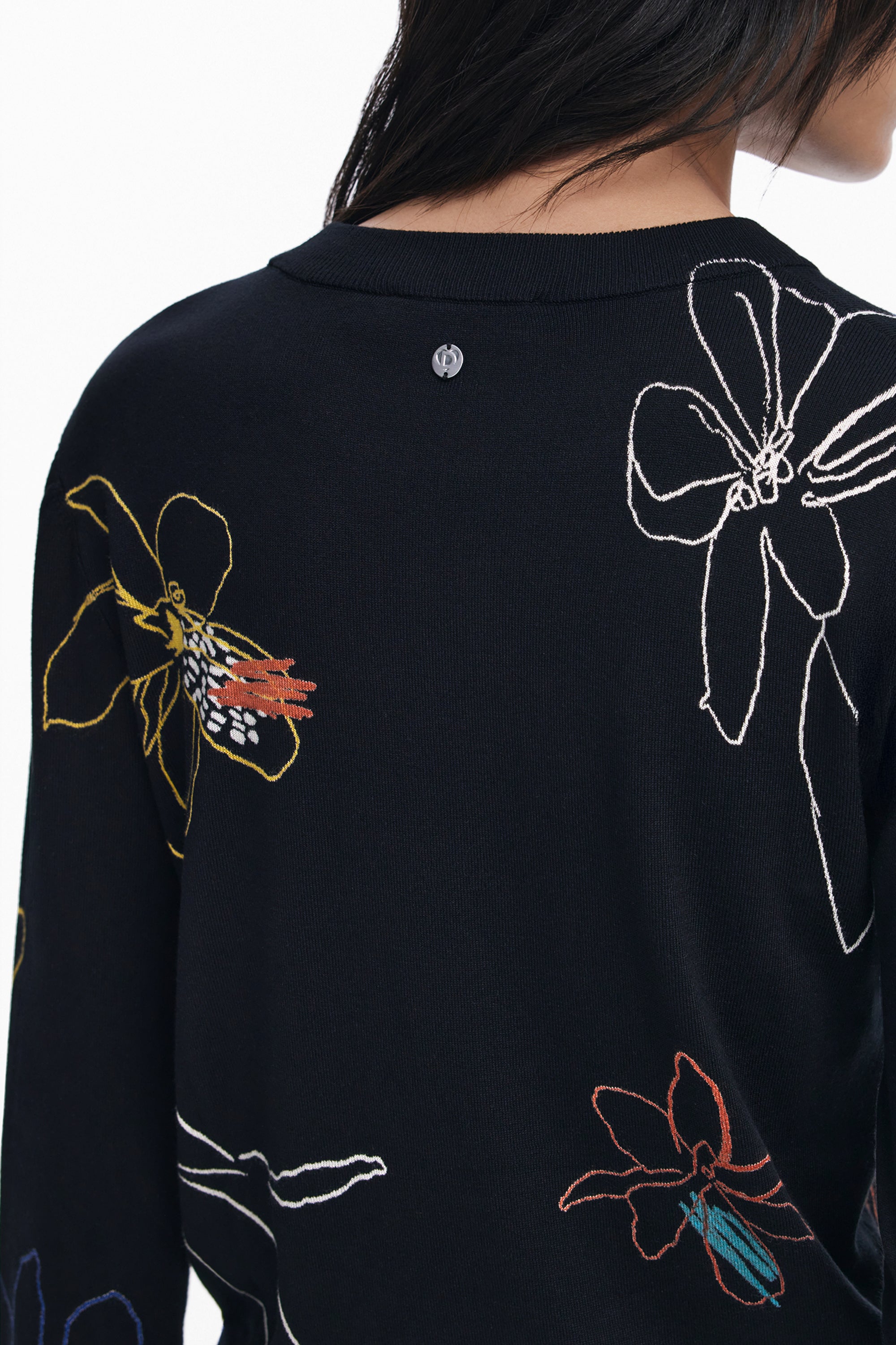 DESIGUAL WOMEN'S BLACK SWEATER