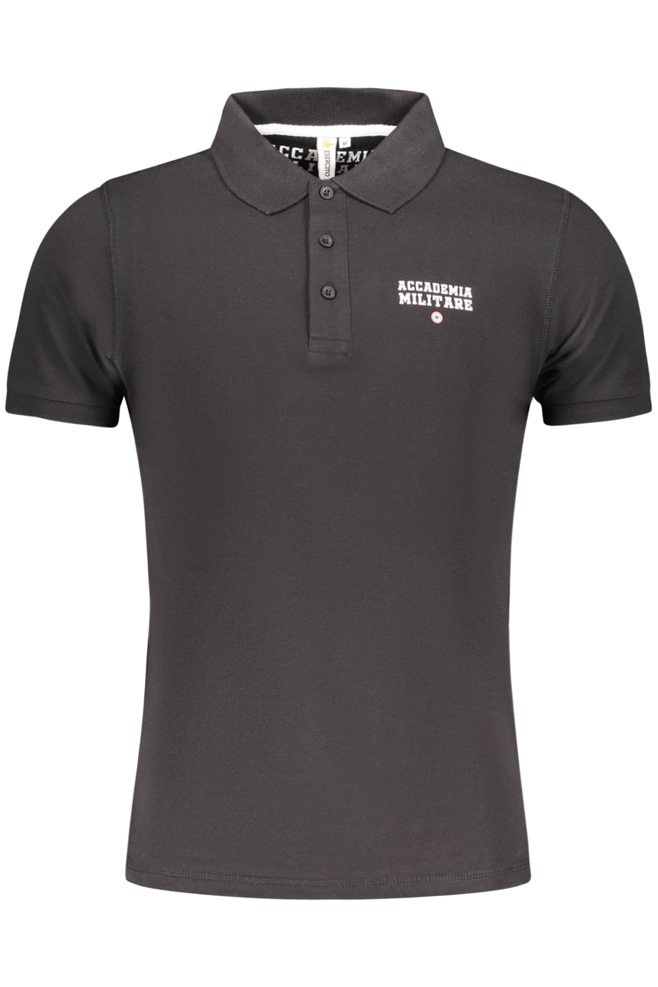 MILITARY ACADEMY BLACK MEN'S SHORT SLEEVE POLO