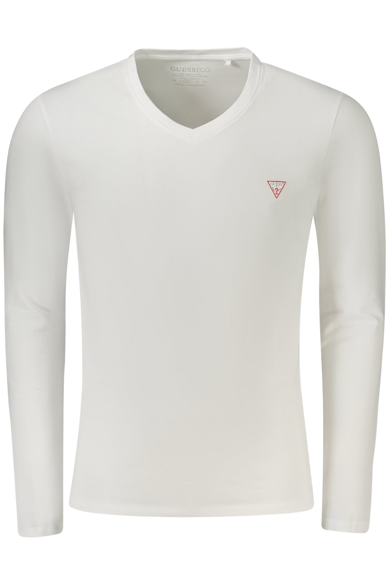 GUESS JEANS LONG SLEEVE T-SHIRT MEN WHITE