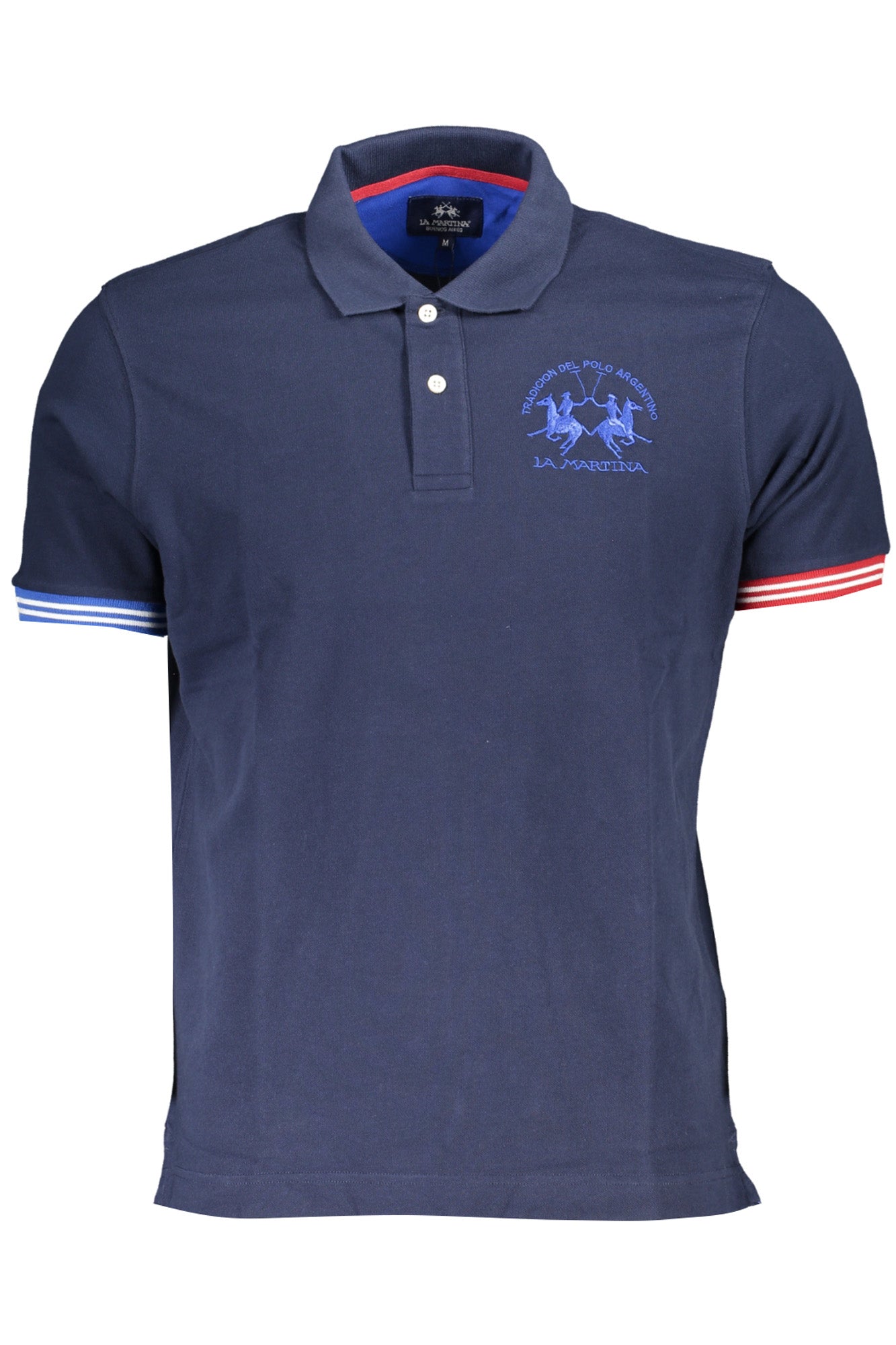 LA MARTINA MEN'S SHORT SLEEVED POLO SHIRT BLUE