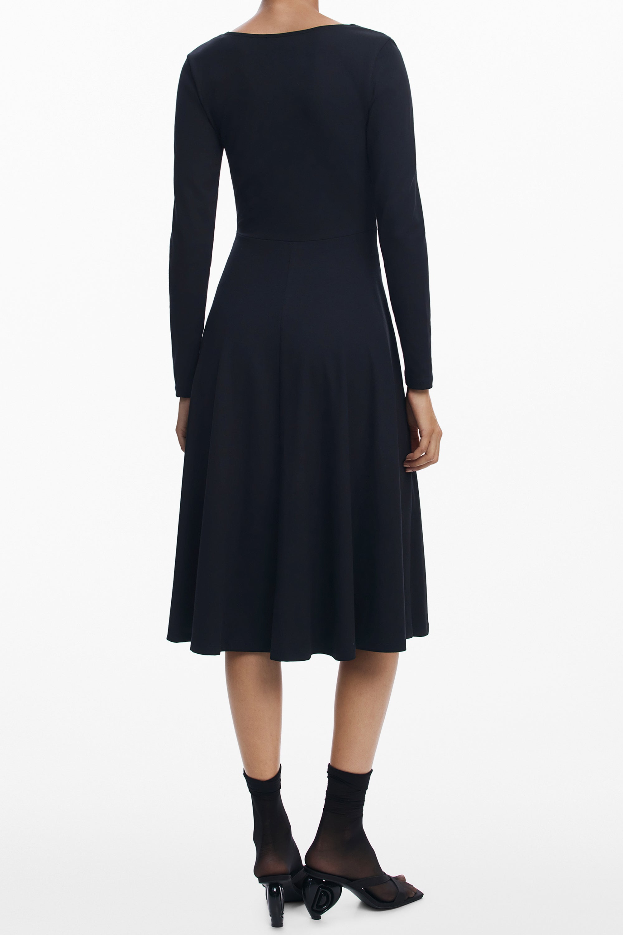 DESIGUAL WOMEN'S LONG BLACK DRESS