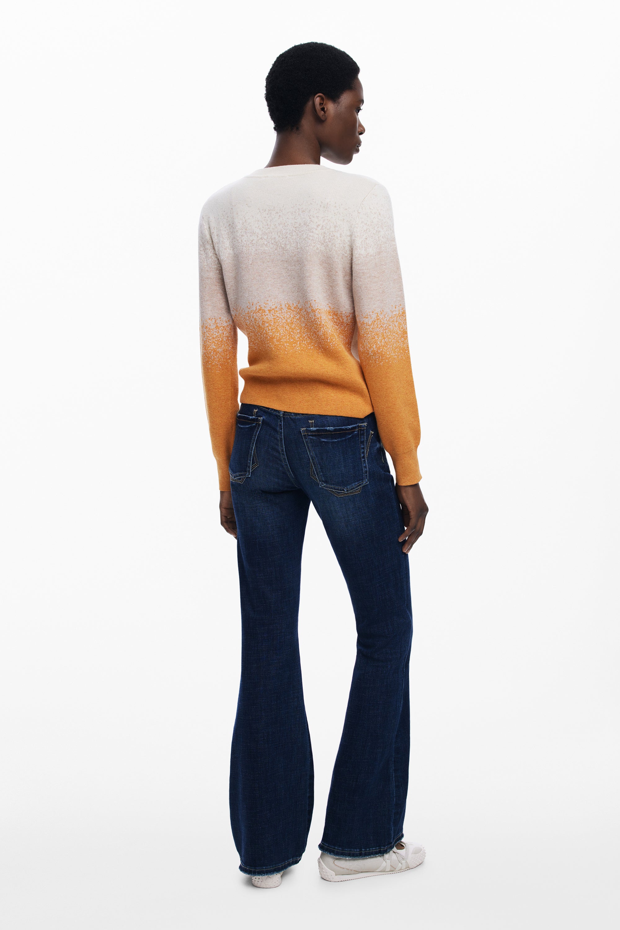 DESIGUAL WOMEN'S BEIGE SWEATER