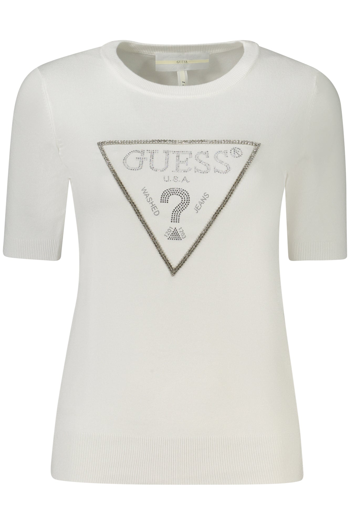 GUESS JEANS WOMEN'S WHITE SWEATER