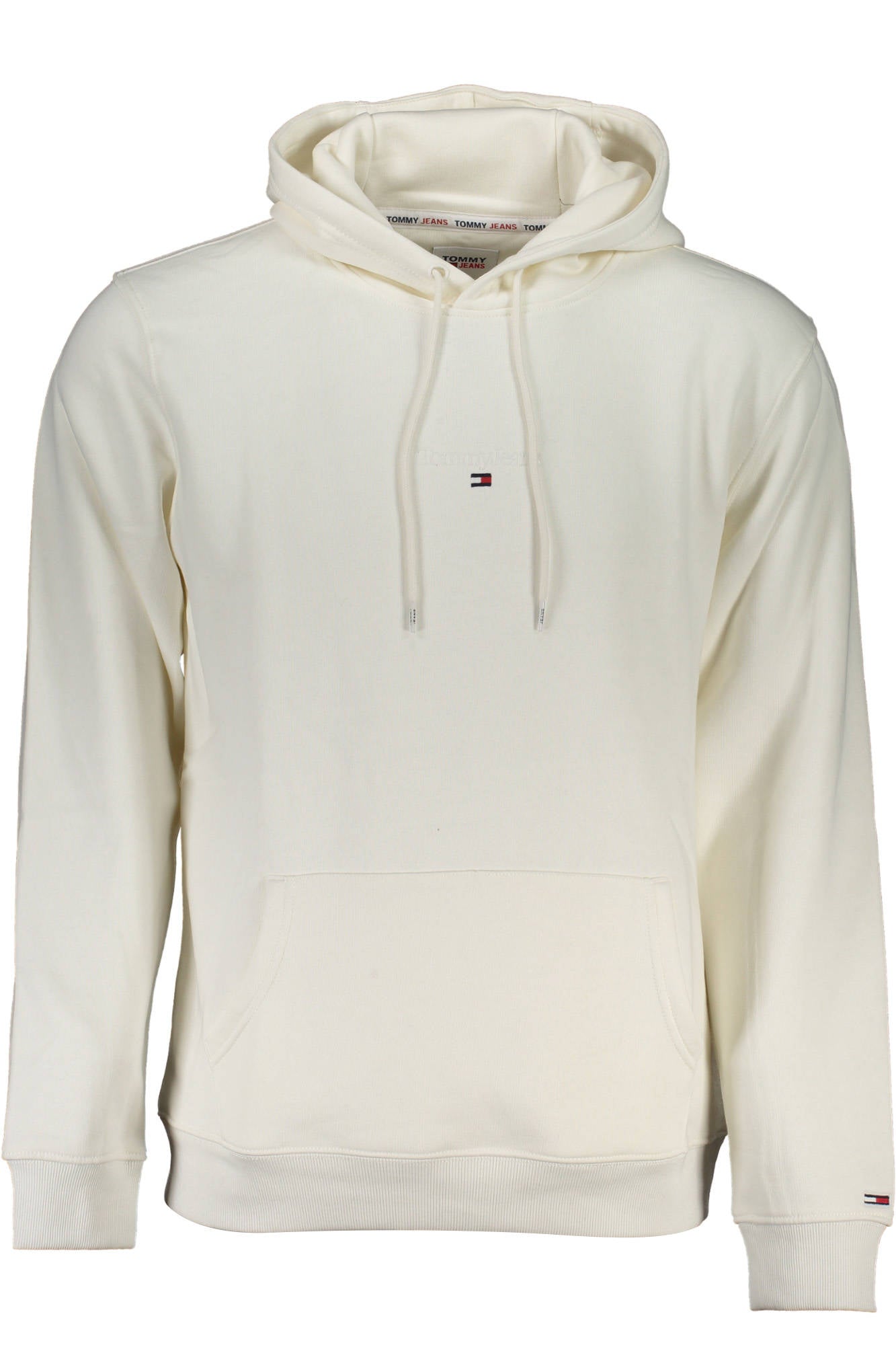 TOMMY HILFIGER MEN'S WHITE ZIPLESS SWEATSHIRT