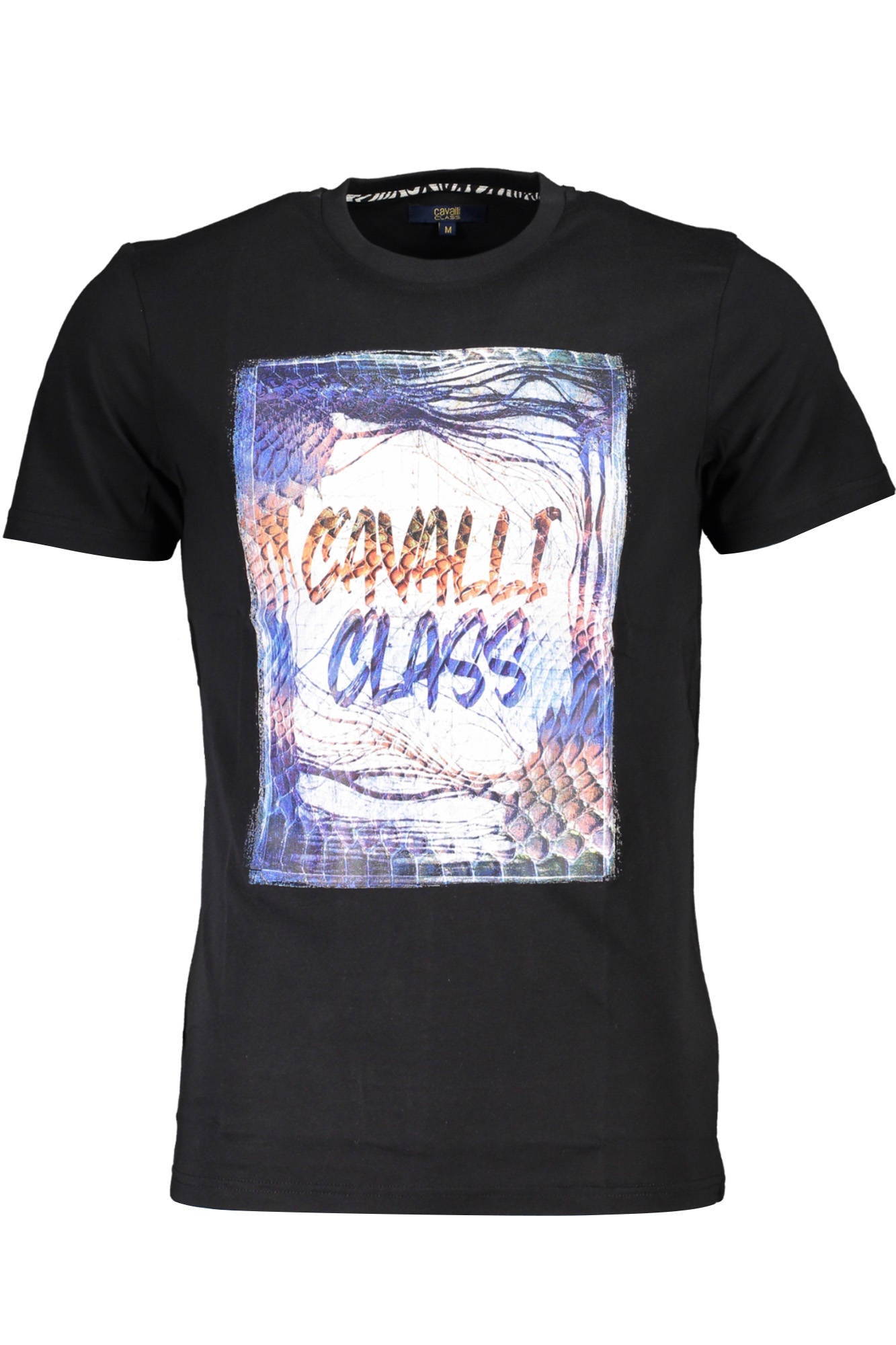CAVALLI CLASS MEN'S SHORT SLEEVE T-SHIRT BLACK