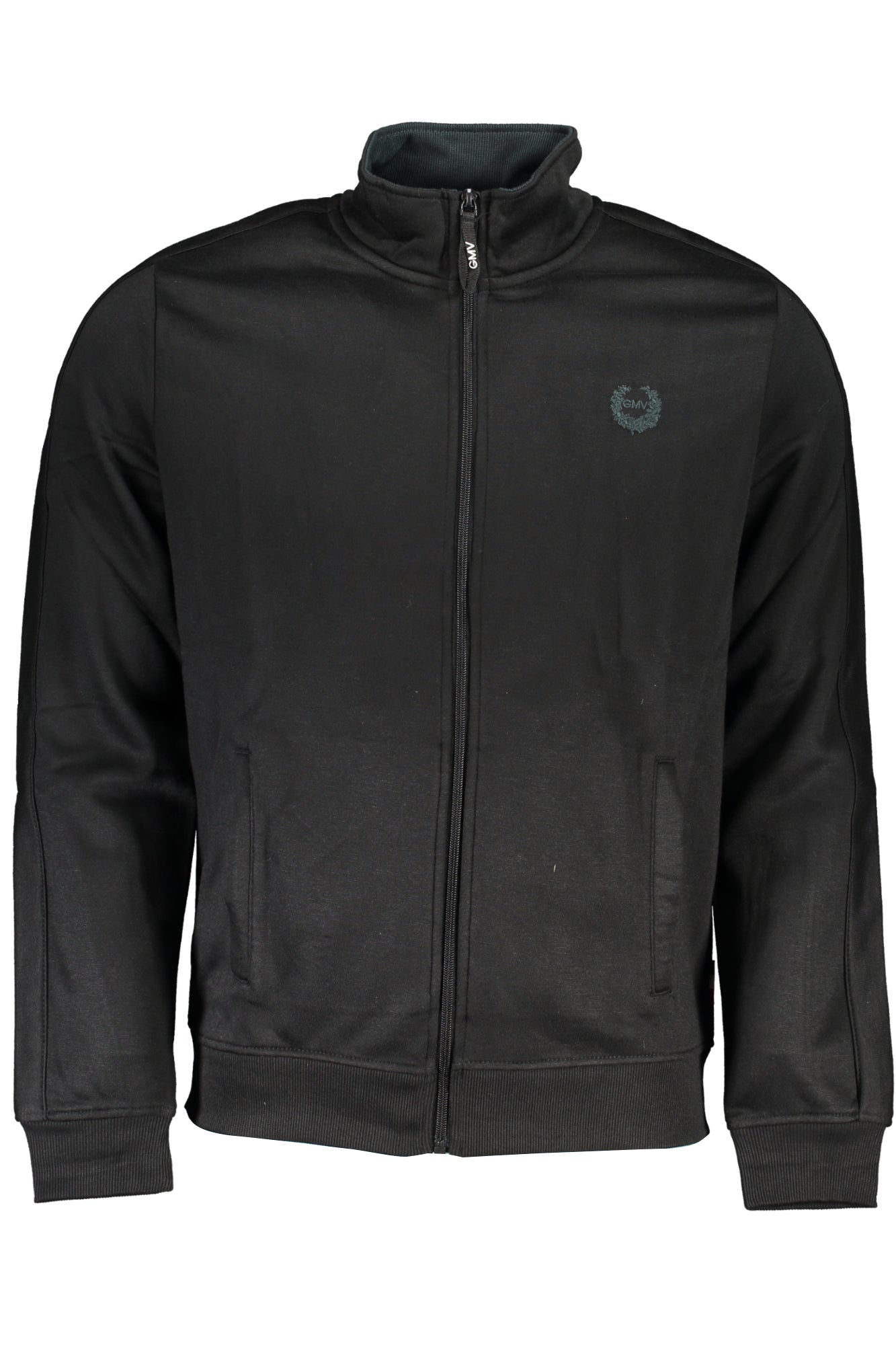 GIAN MARCO VENTURI MEN'S BLACK ZIP SWEATSHIRT