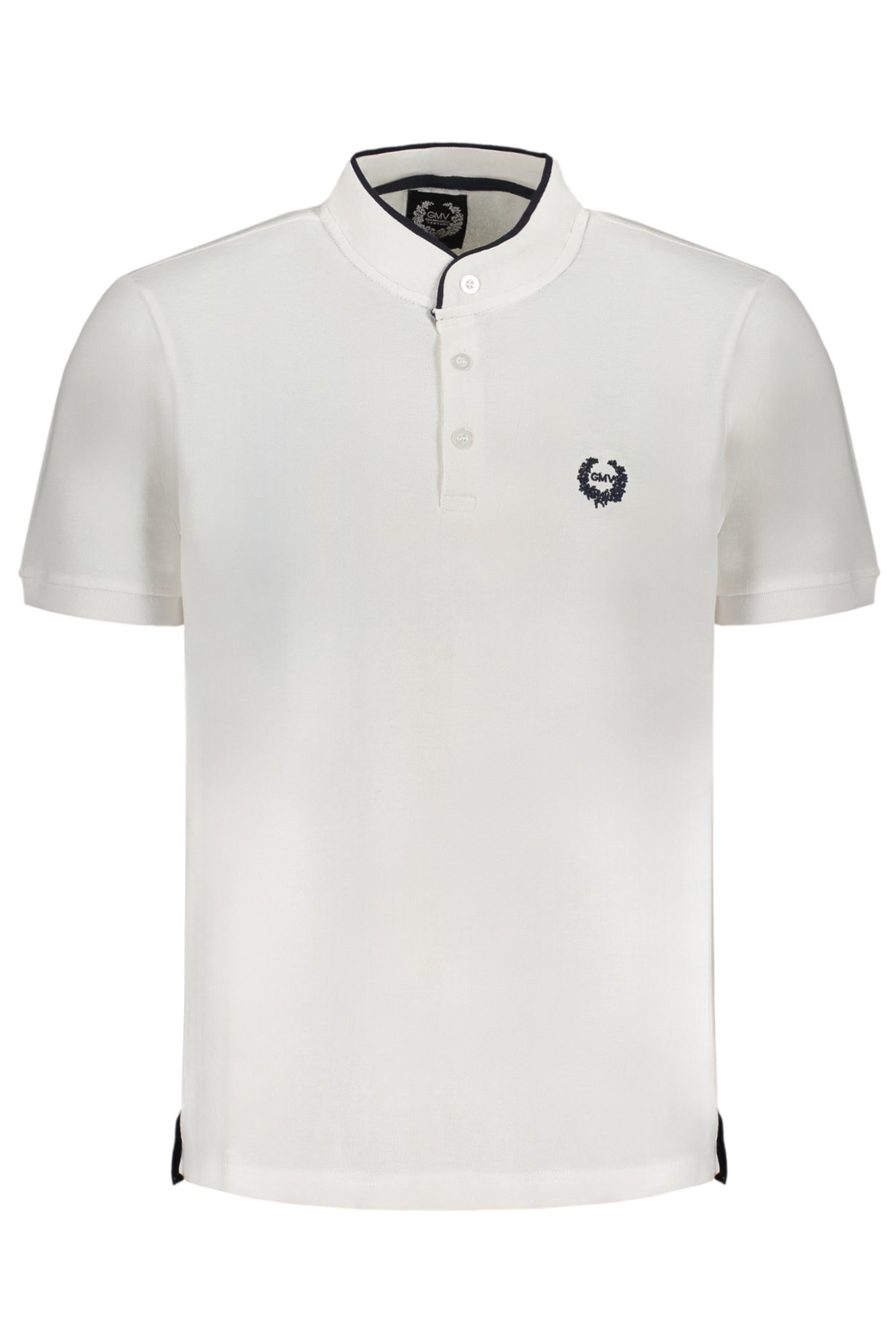 GIAN MARCO VENTURI MEN'S WHITE SHORT SLEEVED POLO SHIRT