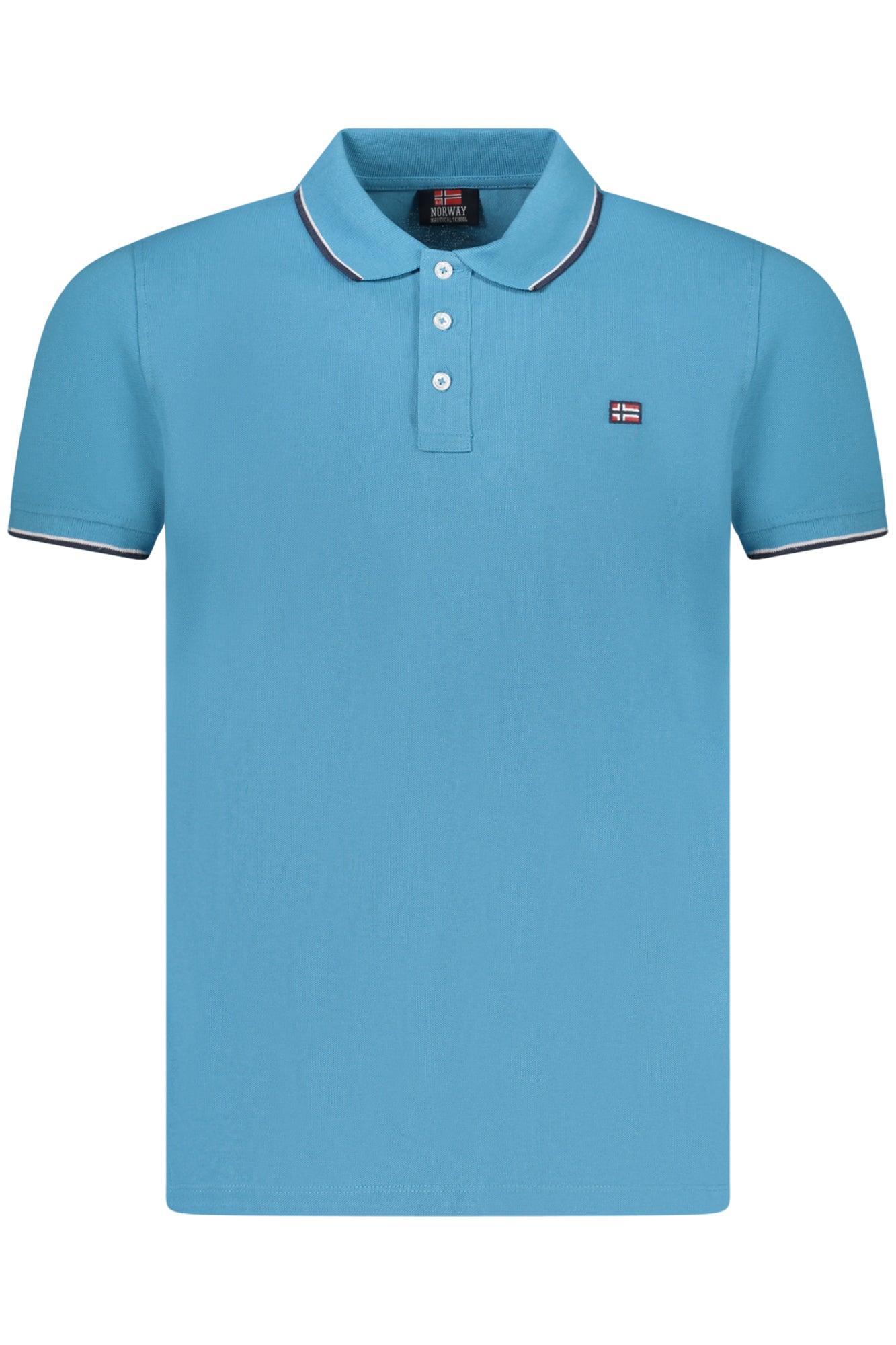 NORWAY 1963 MEN'S SHORT SLEEVE POLO SHIRT BLUE