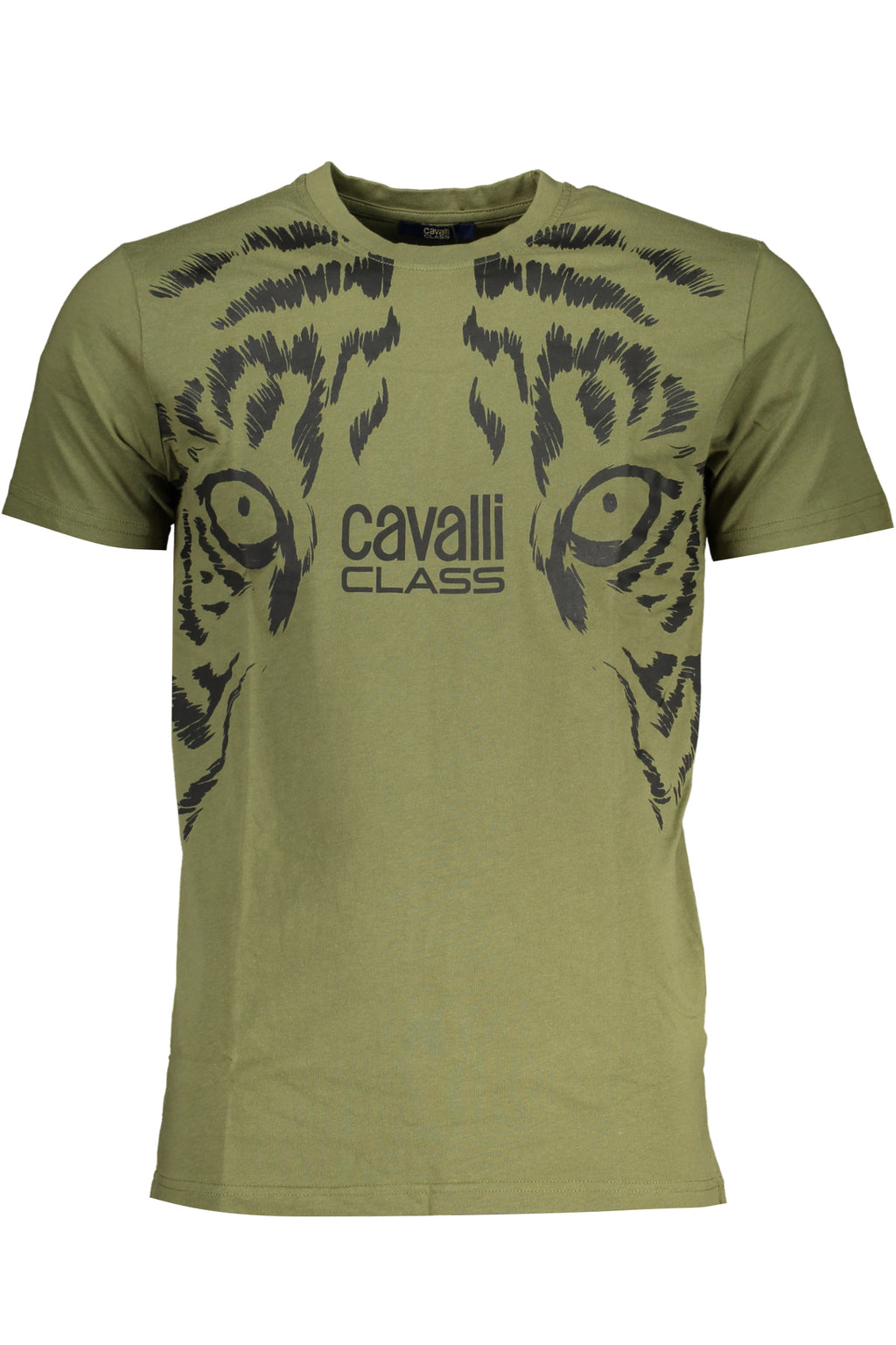 CAVALLI CLASS GREEN MEN'S SHORT SLEEVED T-SHIRT