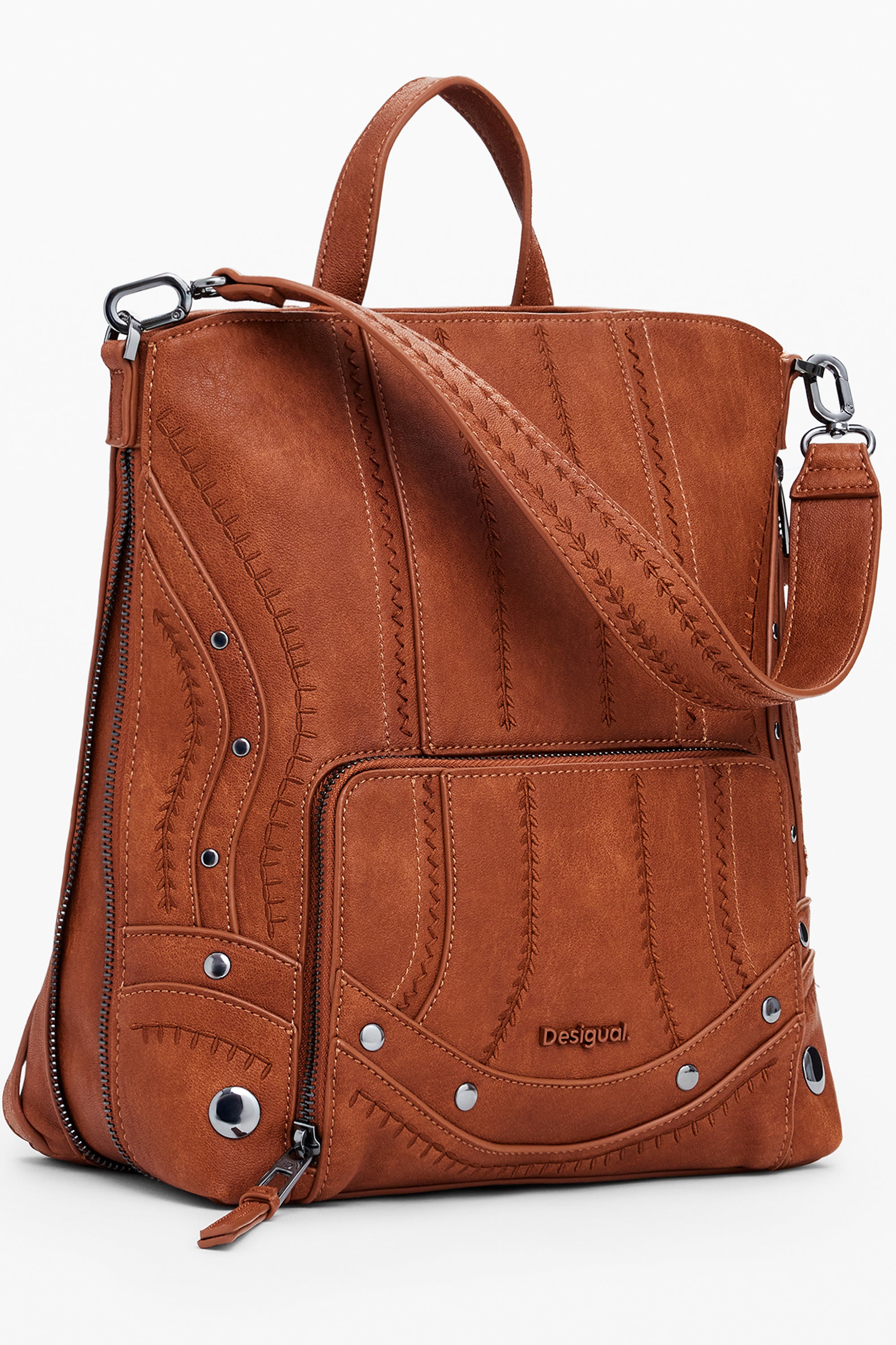 DESIGUAL WOMEN'S BROWN BACKPACK