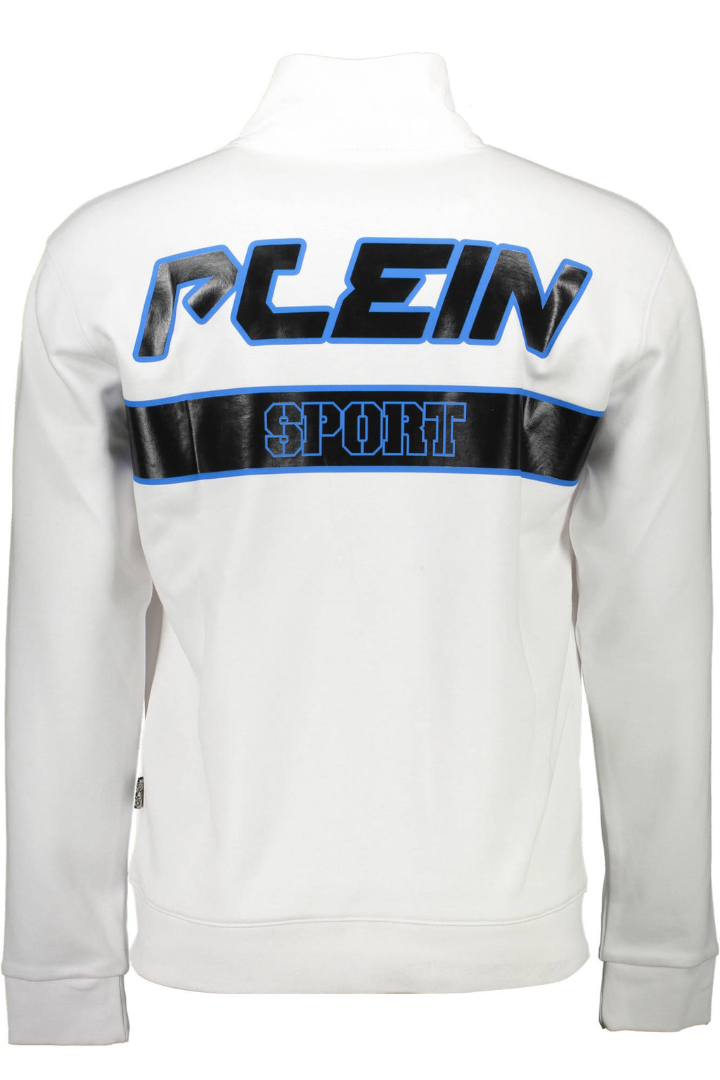PLEIN SPORT SWEATSHIRT WITH ZIP MAN WHITE