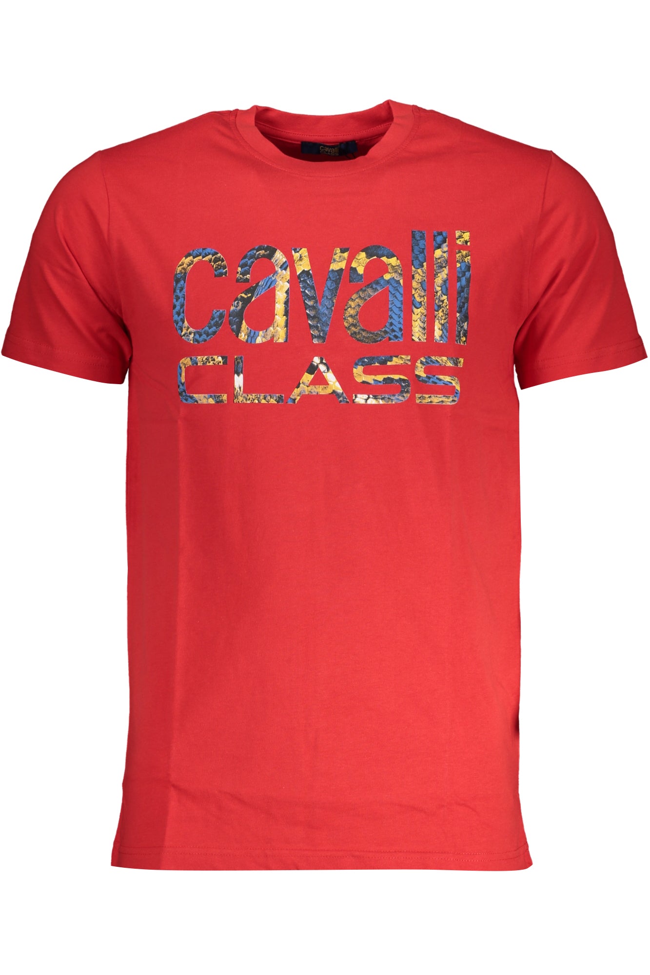 CAVALLI CLASS MEN'S SHORT SLEEVE T-SHIRT RED