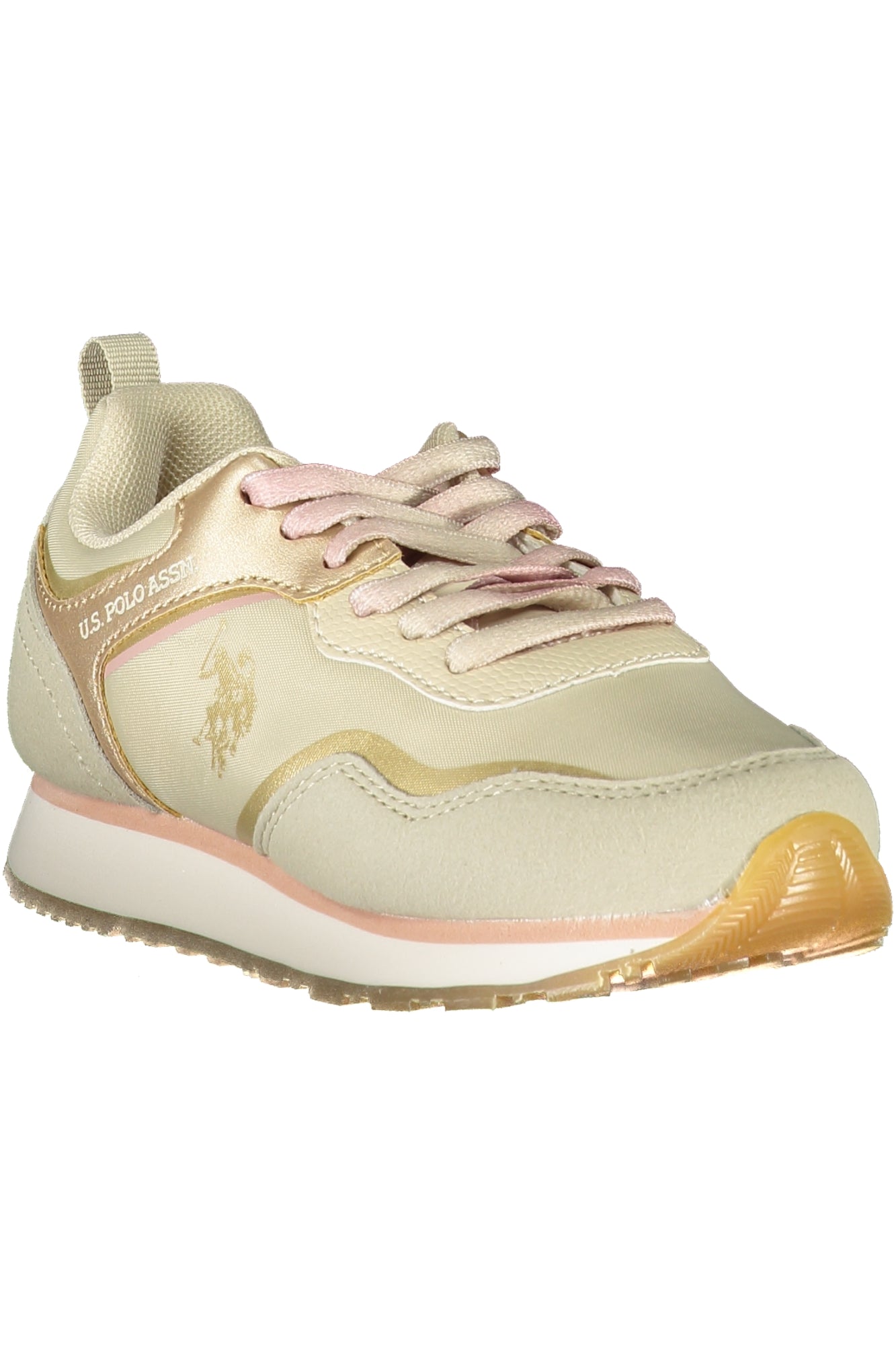 US POLO ASSN. BEIGE CHILDREN'S SPORTS SHOES