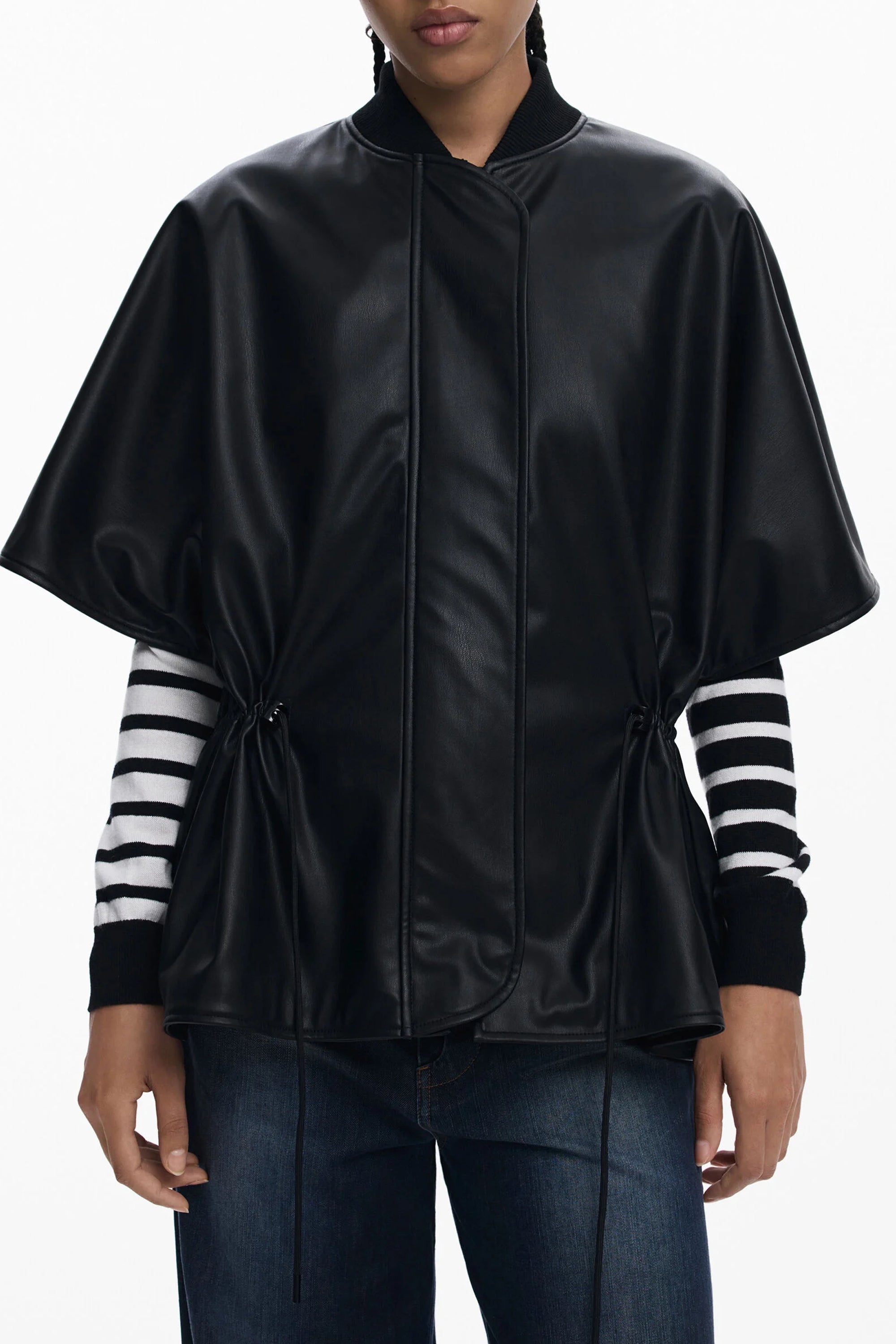 DESIGUAL PONCHO WOMEN'S BLACK