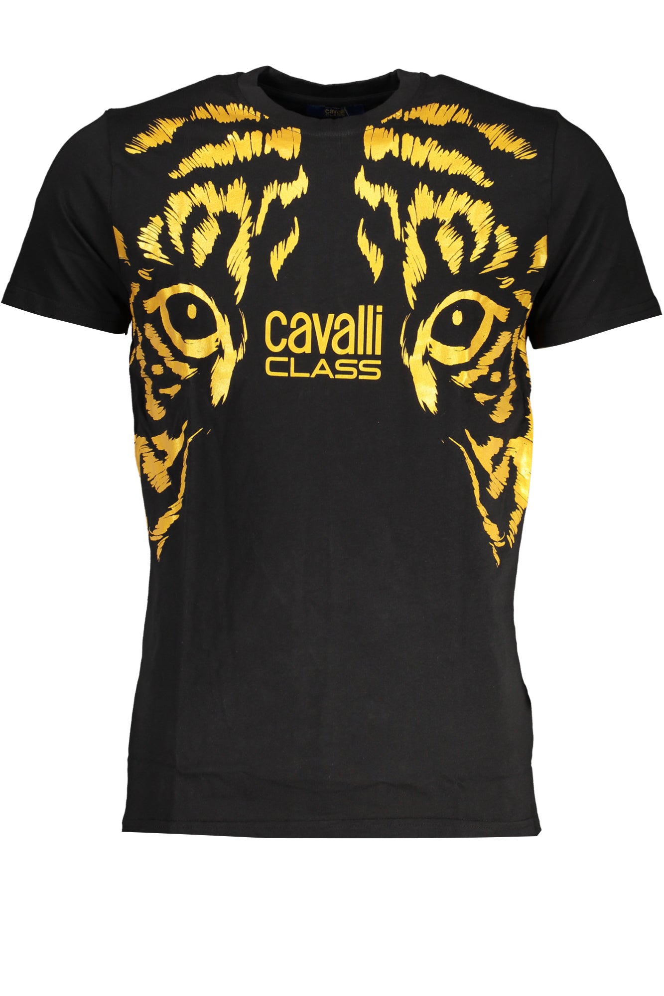 CAVALLI CLASS MEN'S SHORT SLEEVE T-SHIRT BLACK
