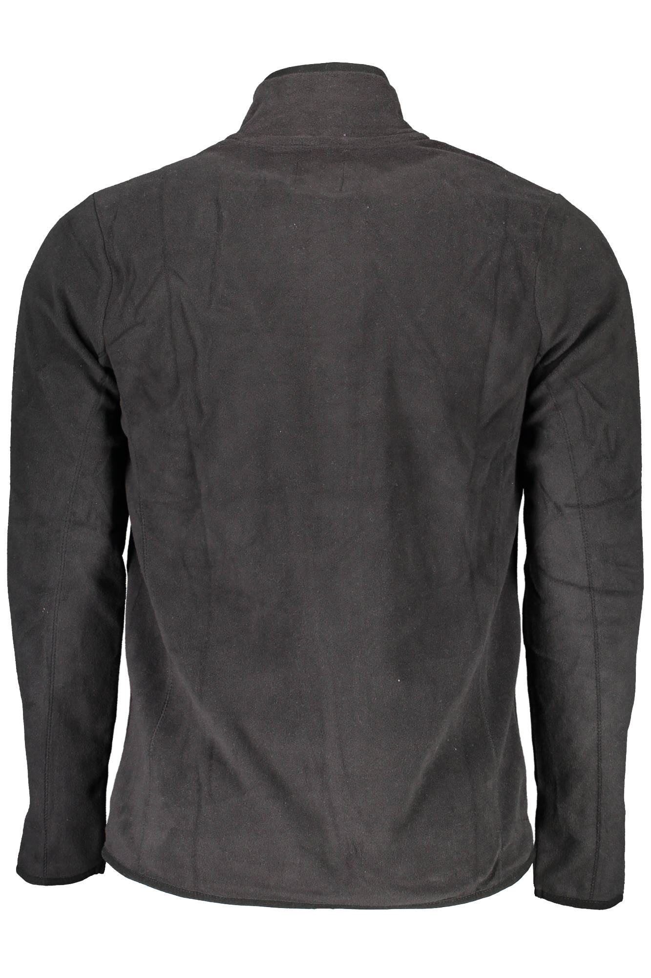 GIAN MARCO VENTURI MEN'S BLACK ZIP-LESS SWEATSHIRT