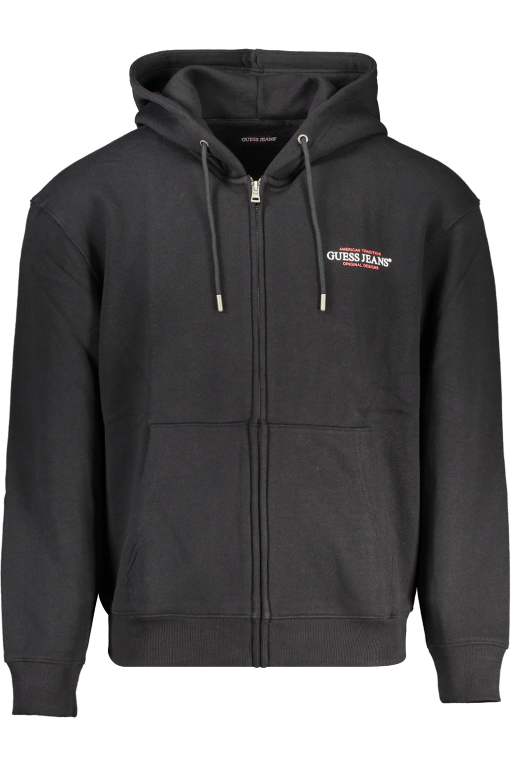 GUESS JEANS MEN'S ZIP-UP SWEATSHIRT BLACK