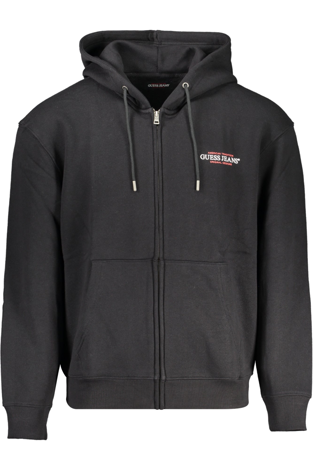 GUESS JEANS MEN'S ZIP-UP SWEATSHIRT BLACK