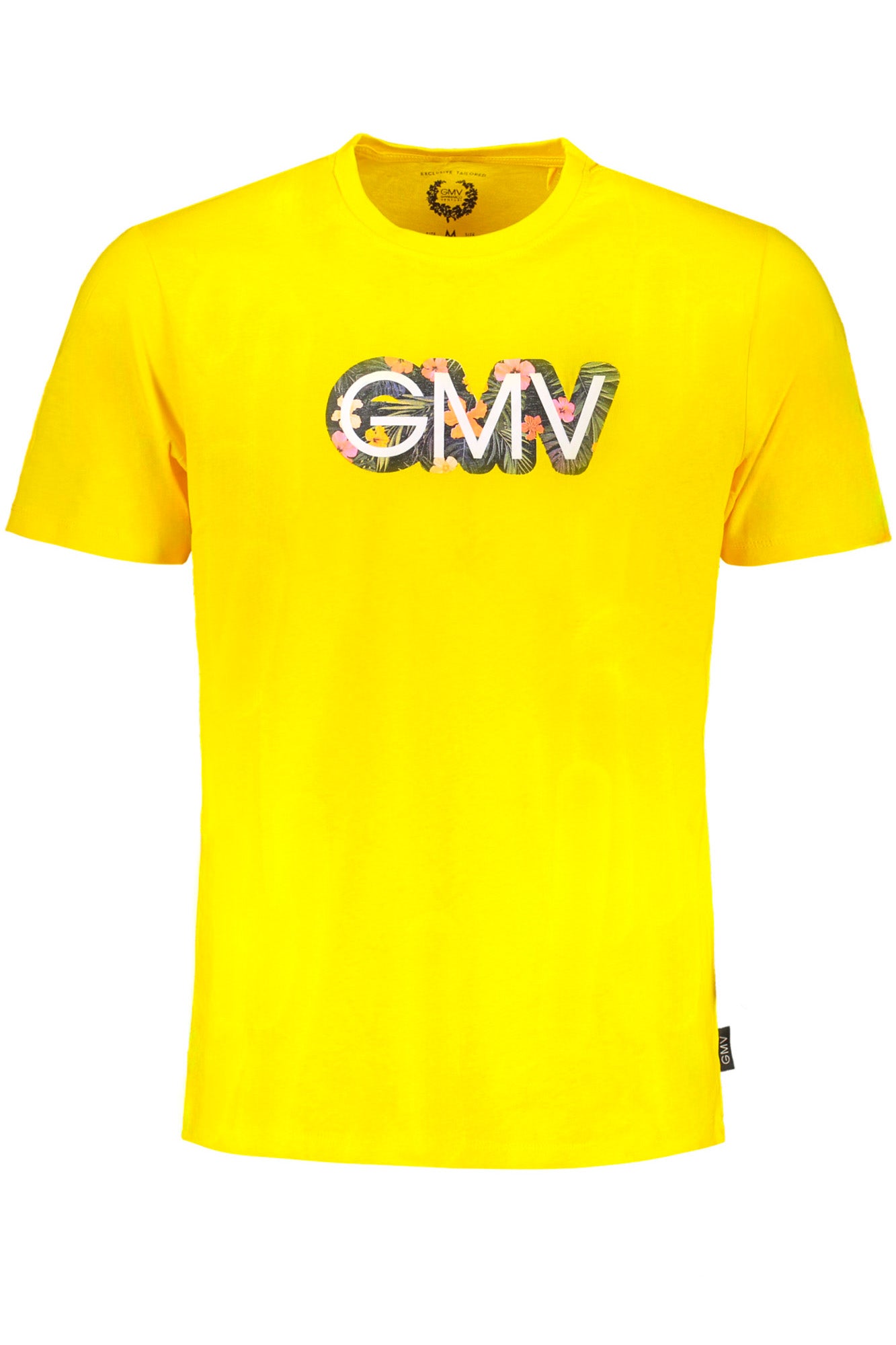 GIAN MARCO VENTURI YELLOW MEN'S SHORT SLEEVED T-SHIRT