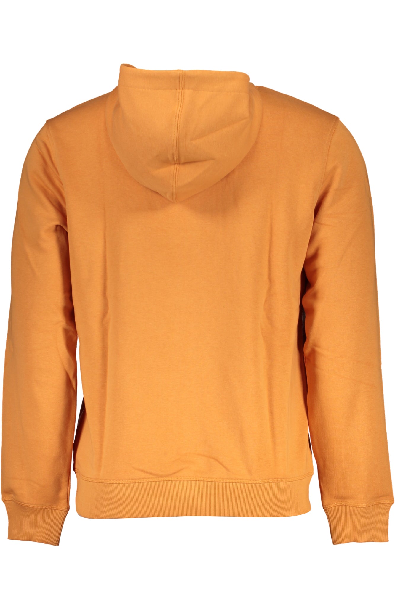 GUESS JEANS MEN'S ORANGE ZIPLESS SWEATSHIRT