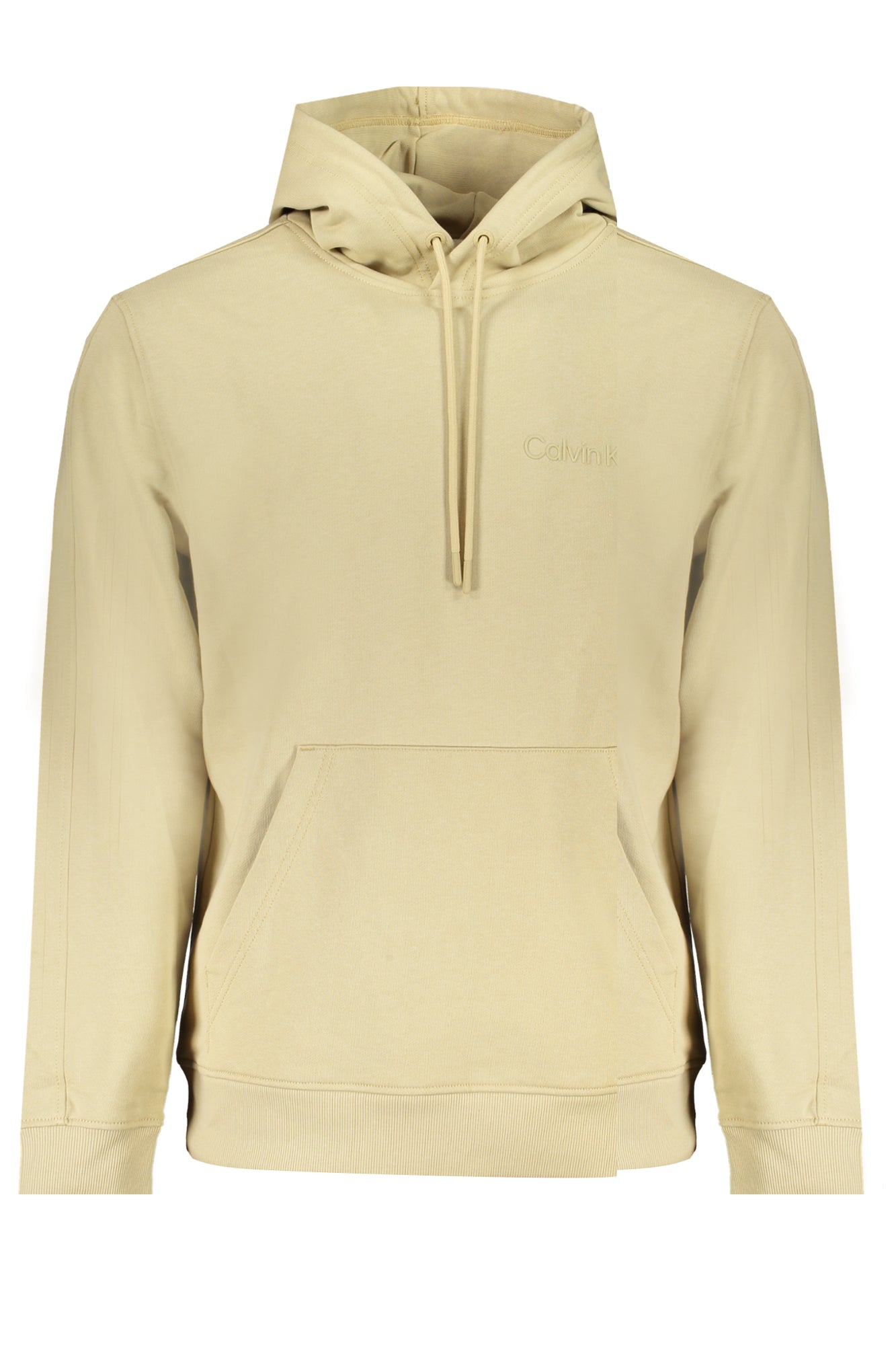 CALVIN KLEIN MEN'S BEIGE ZIPLESS SWEATSHIRT
