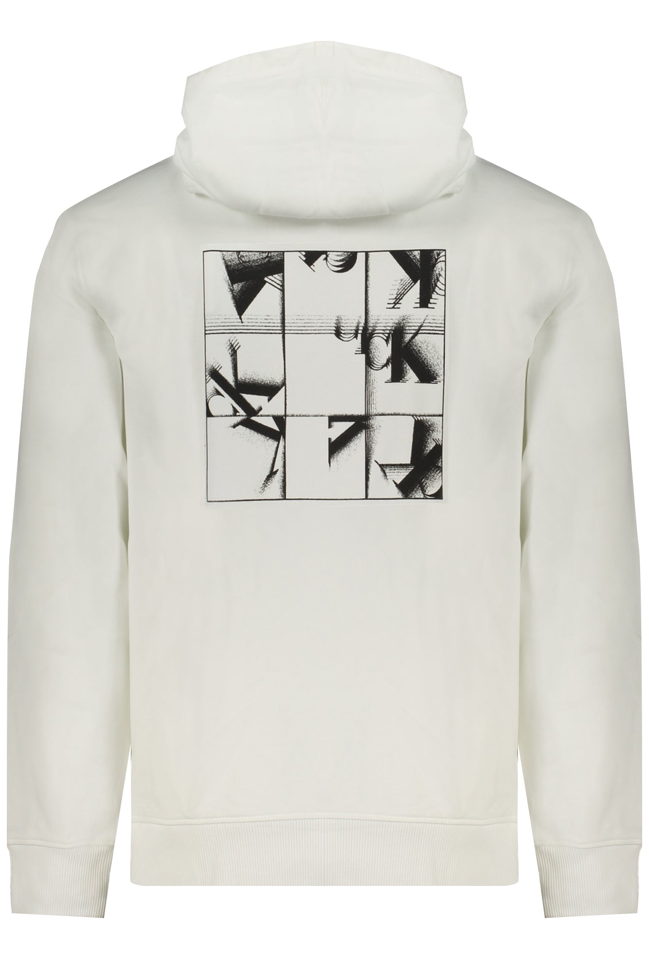 CALVIN KLEIN MEN'S WHITE ZIPLESS SWEATSHIRT