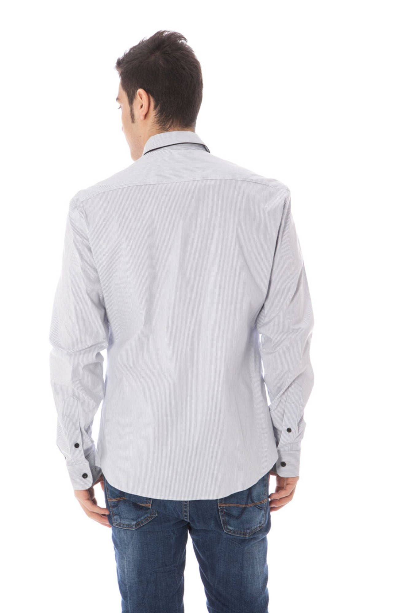COSTUME NATIONAL MEN'S LONG SLEEVE SHIRT LIGHT BLUE