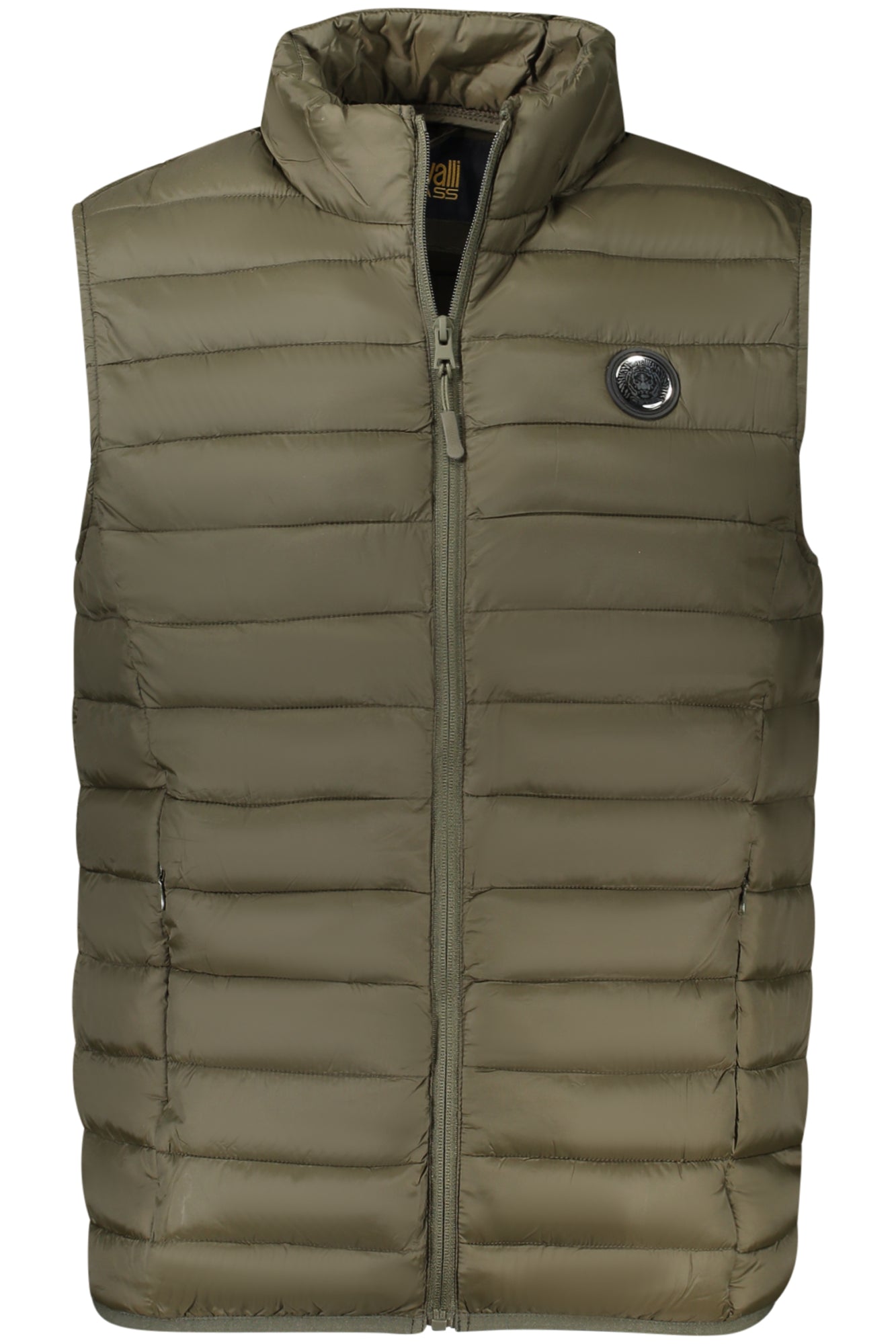 CAVALLI CLASS MEN'S GREEN SLEEVELESS JACKET
