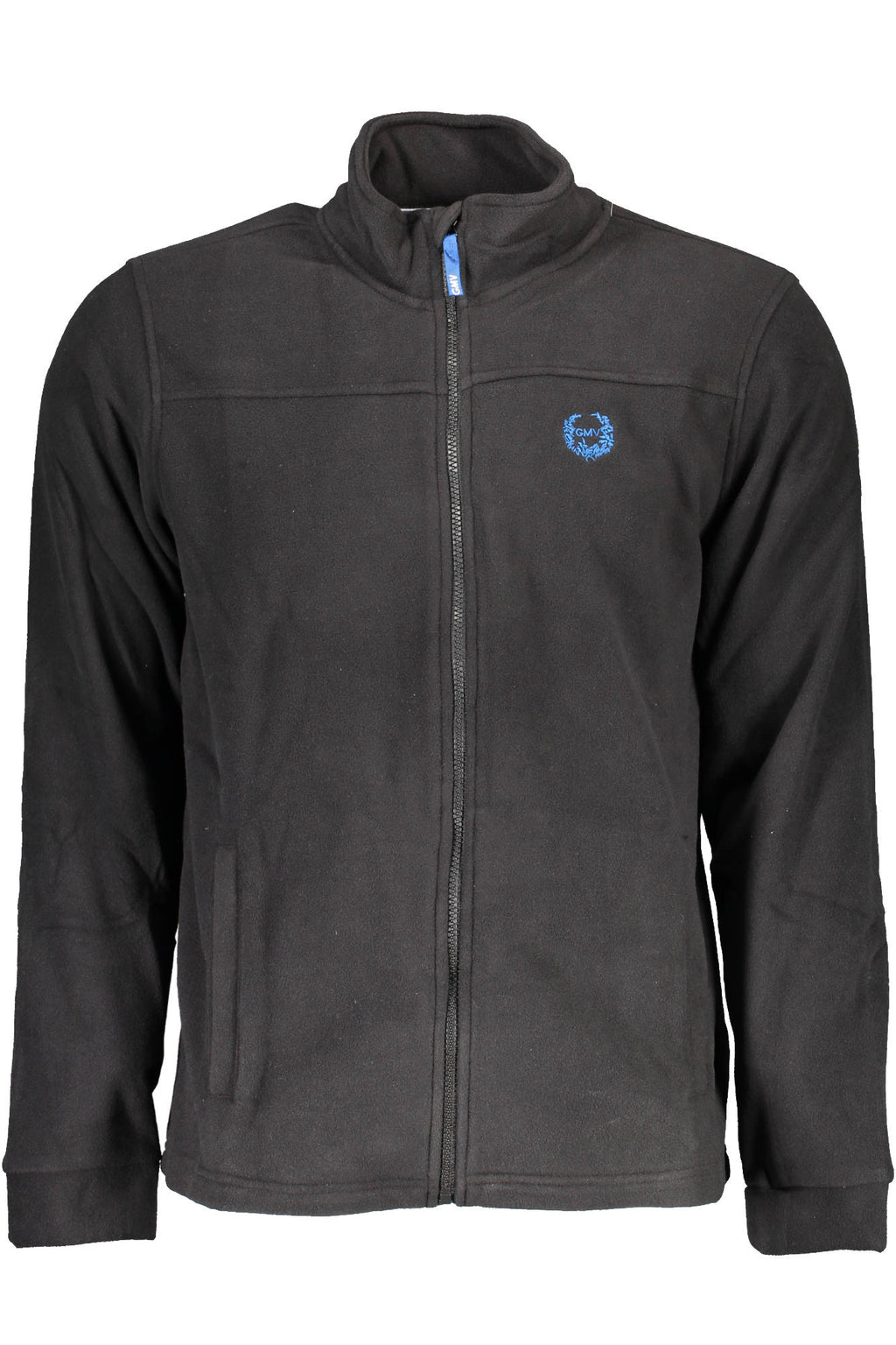 GIAN MARCO VENTURI MEN'S BLACK ZIP-UP SWEATSHIRT