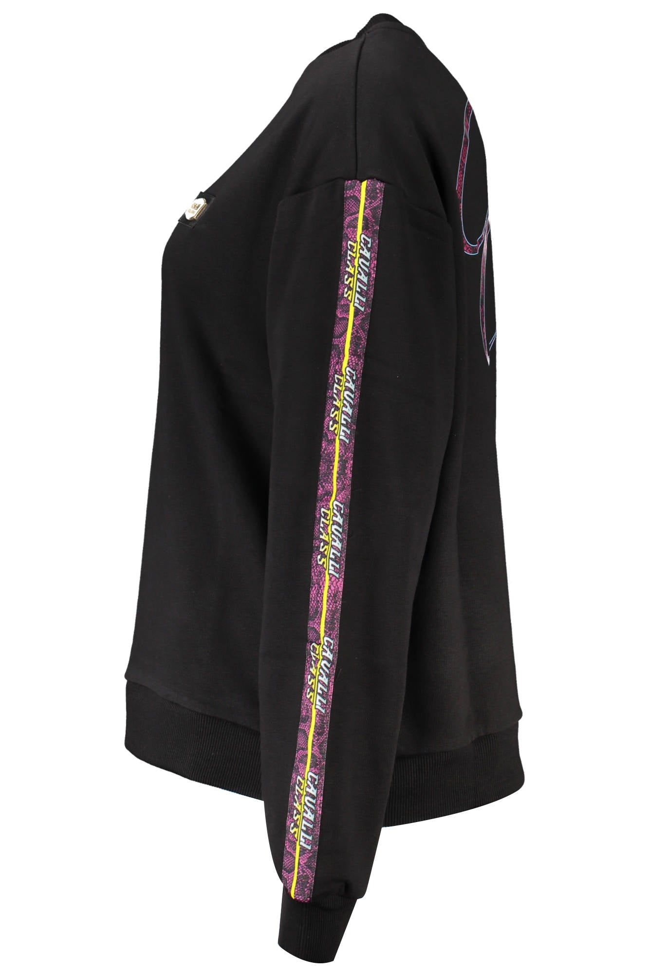 CAVALLI CLASS SWEATSHIRT WITHOUT ZIP WOMEN BLACK