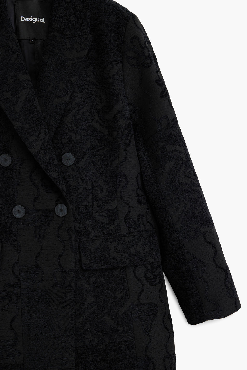 DESIGUAL WOMEN'S BLACK COAT